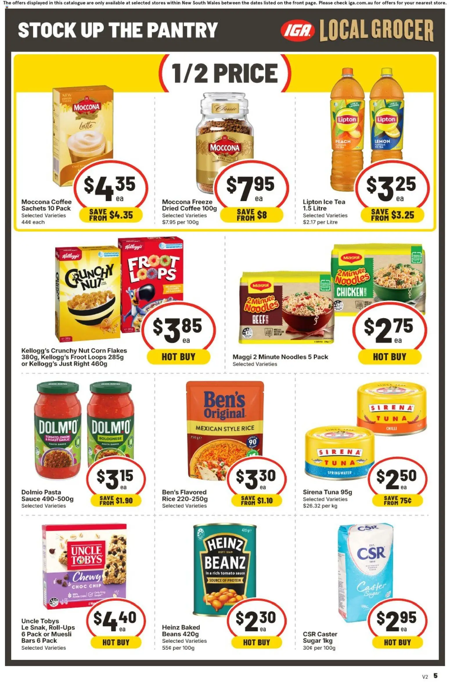 IGA catalogue - valid from 30/09/2026 | Page: 5 | Products: Coffee, Tea, Sugar, Moccona