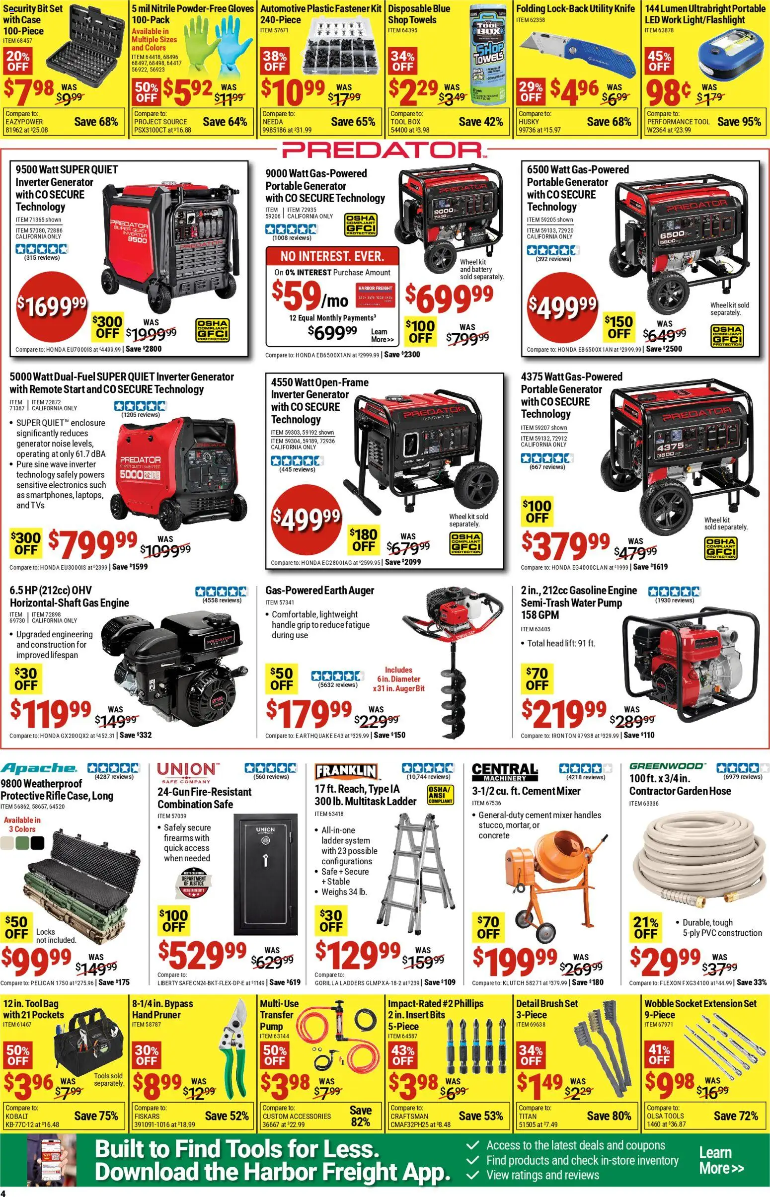 Harbor Freight Weekly Ad - valid from 02.03.2026 | Page: 4 | Products: Fastener, Ladder, Socket, Bag