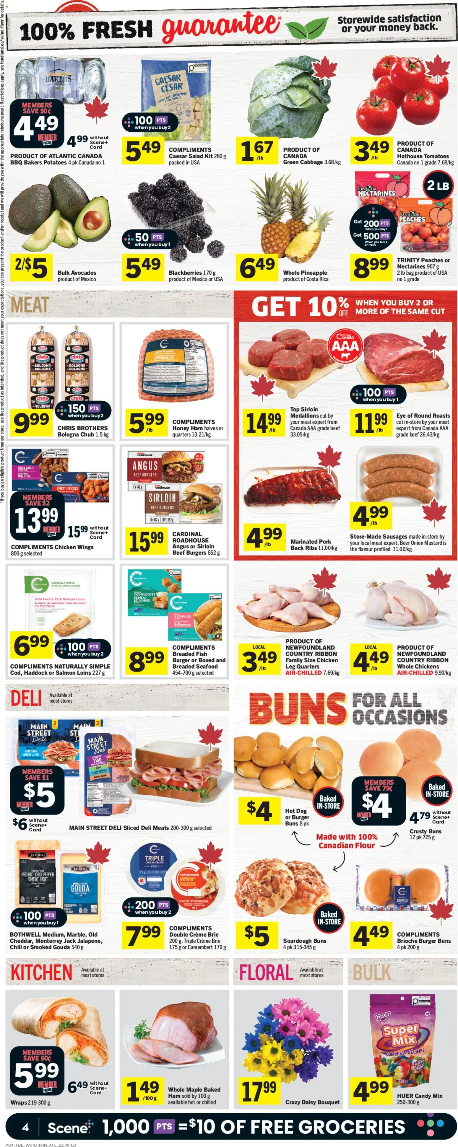 Foodland flyer valid from Jul 2, 2026 | Page: 5 | Products: Pineapple, Cream, Chicken, Tomatoes