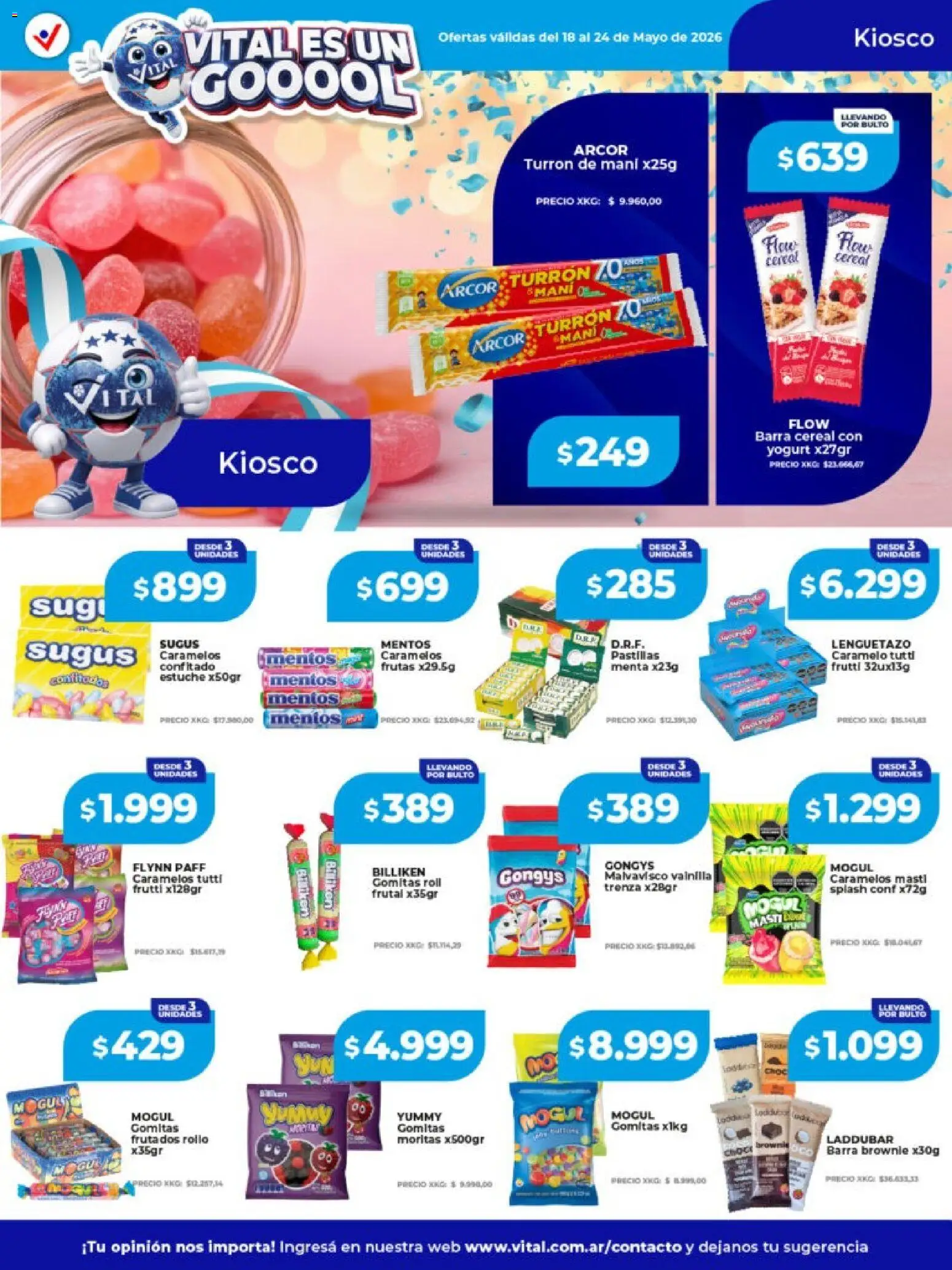 Vital - Ofertas │ válido desde el 18.05.2026 | Página: 16 | Productos: Gomitas, Mani, Estuche, Turrón