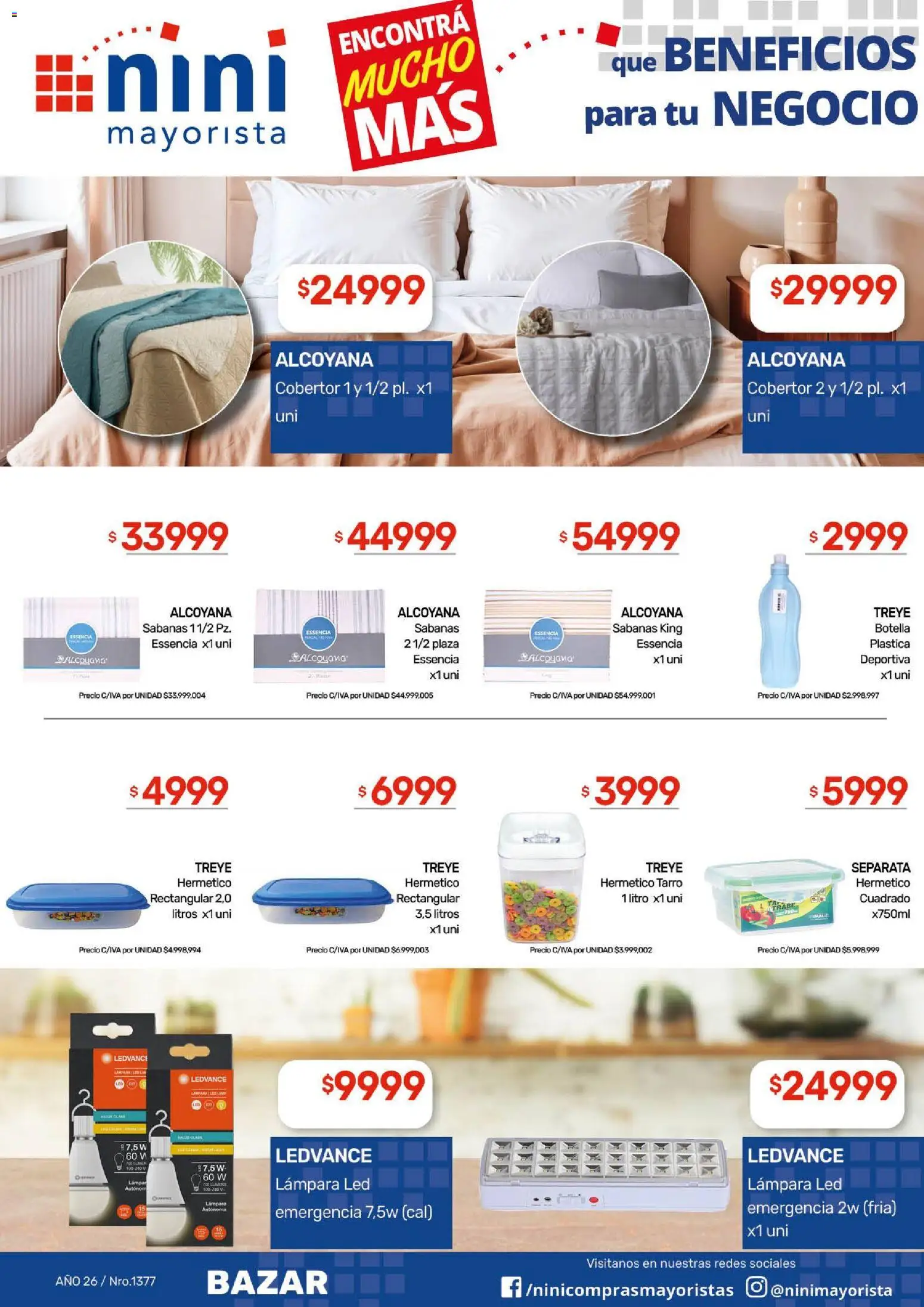 NINI Mayorista catálogo │ válido desde el 14/09/2026 | Página: 44 | Productos: Botella, Sabanas, Lámpara, Cobertor