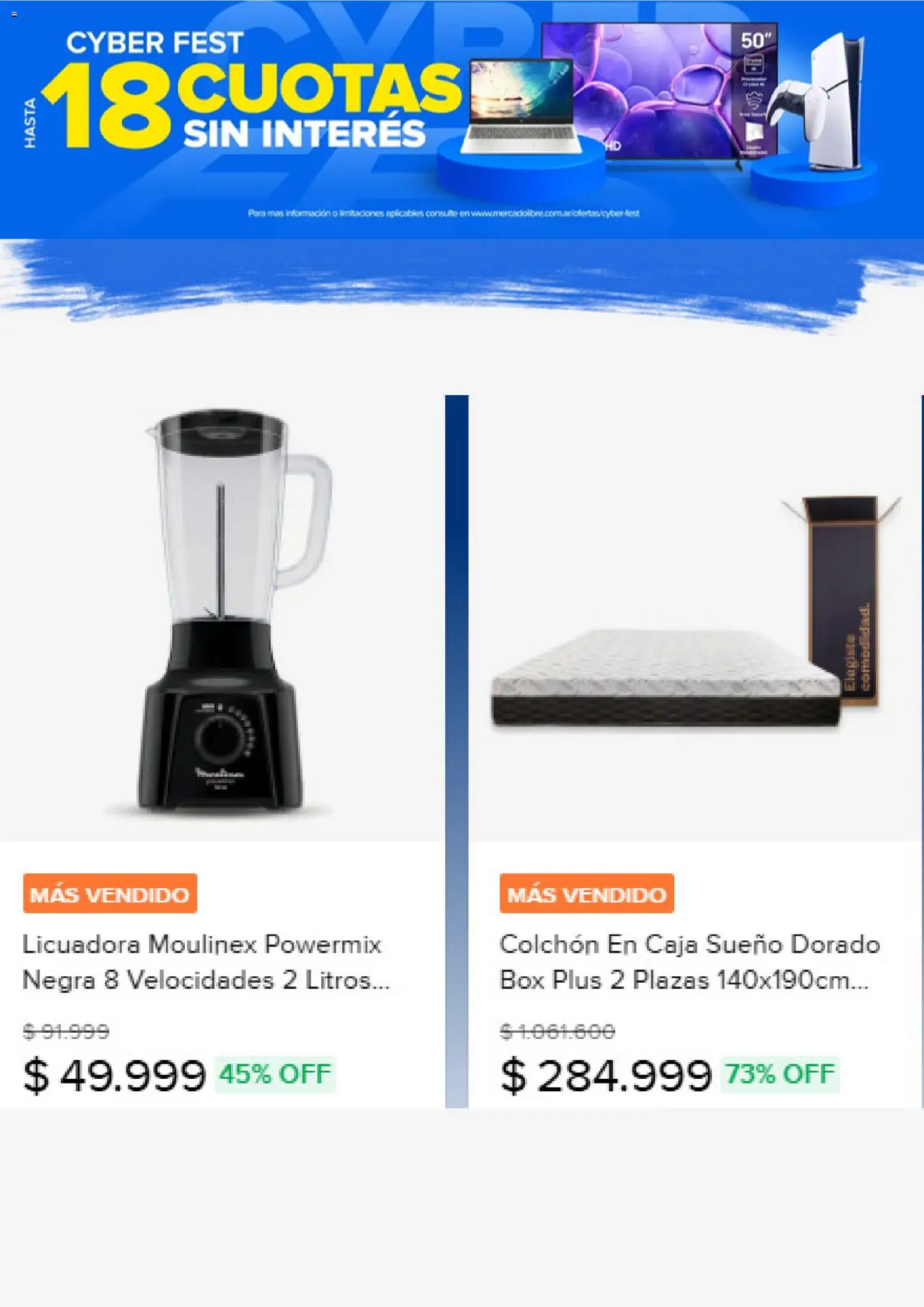 Mercado Libre catálogo │ válido desde el 10/03/2026 | Página: 3 | Productos: Colchón, Caja, Licuadora