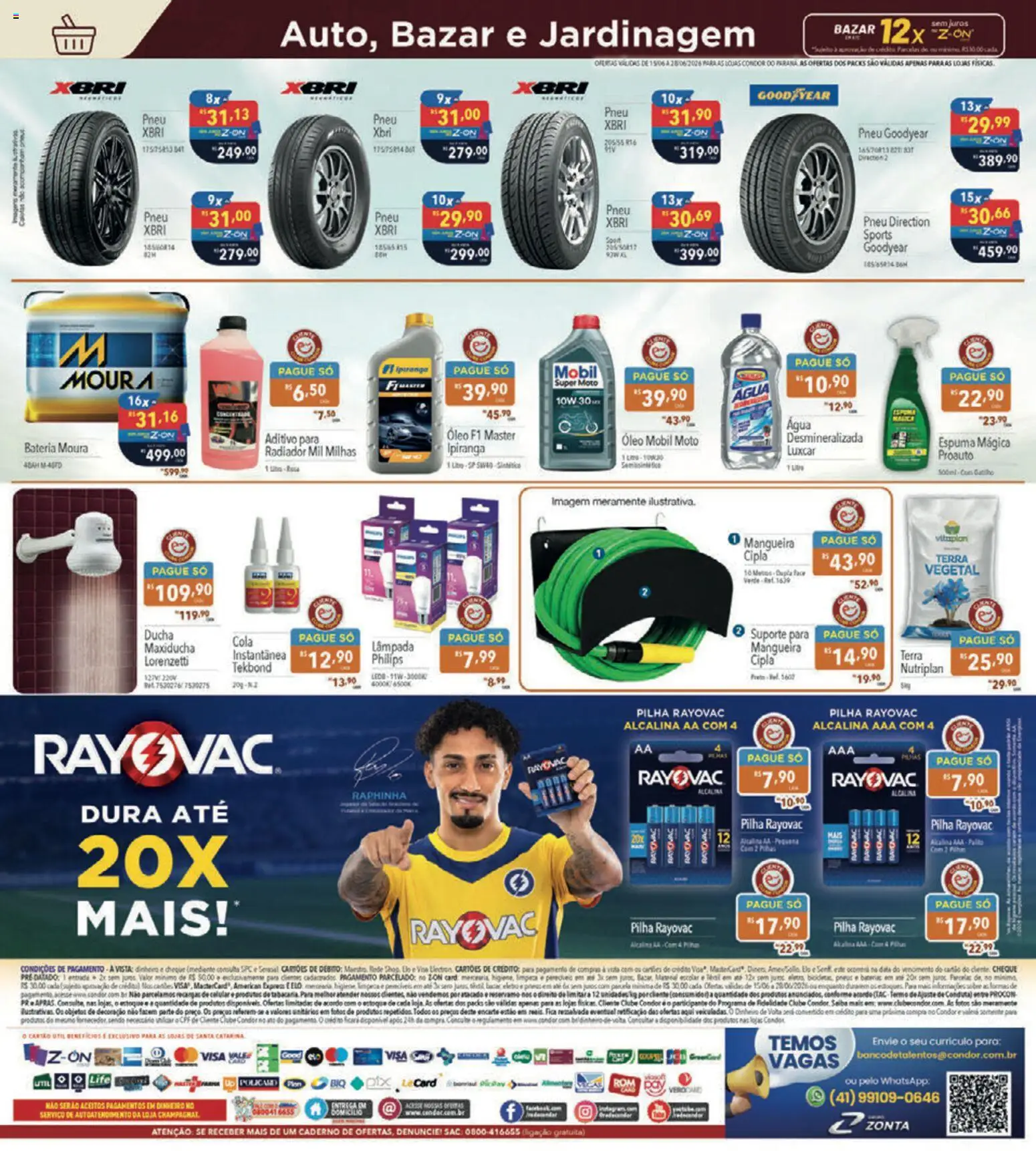 Supermercados Condor Folheto - válido de 15.06.2026 | Página: 32 | Produtos: Pneu, Celular, Cola, Caderno