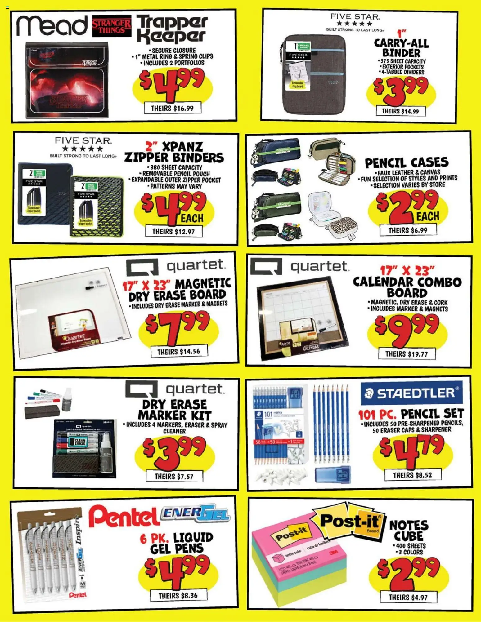 Ollie's Ad - valid from 08/19/2026 | Page: 4 | Products: Canvas, Pencil, Eraser, Mead