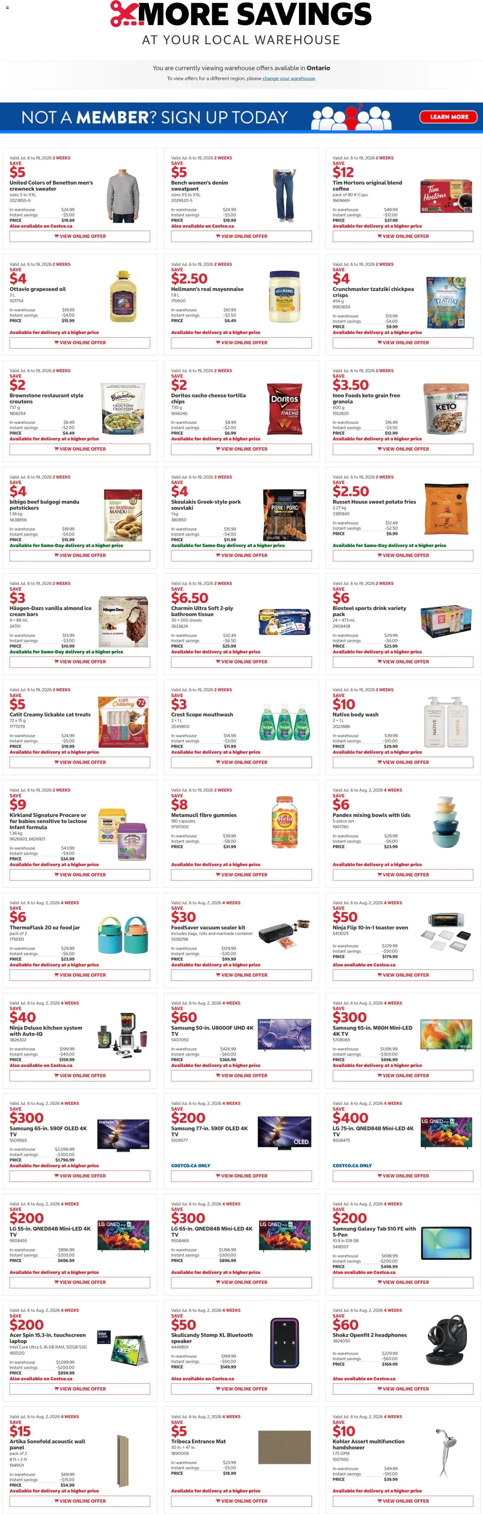 Costco House & Garden Deals