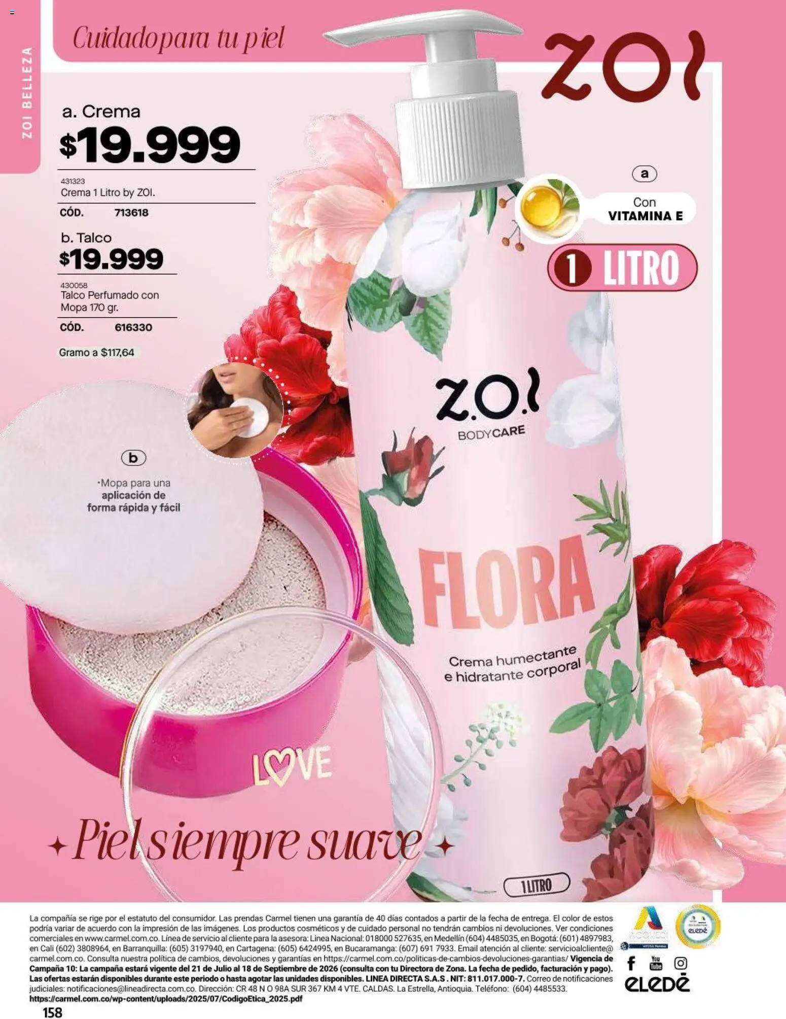 Carmel revista - valida desde el 11/08/2026 | Página: 158 | Productos: Crema, Teléfono