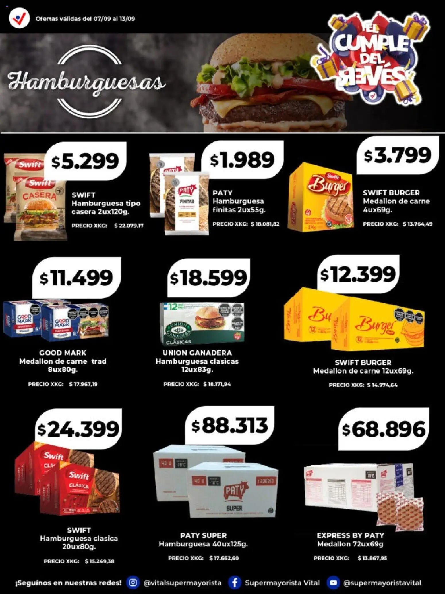 Vital - Especial de frescos │ válido desde el 07/09/2026 | Página: 8 | Productos: Carne, Hamburguesa