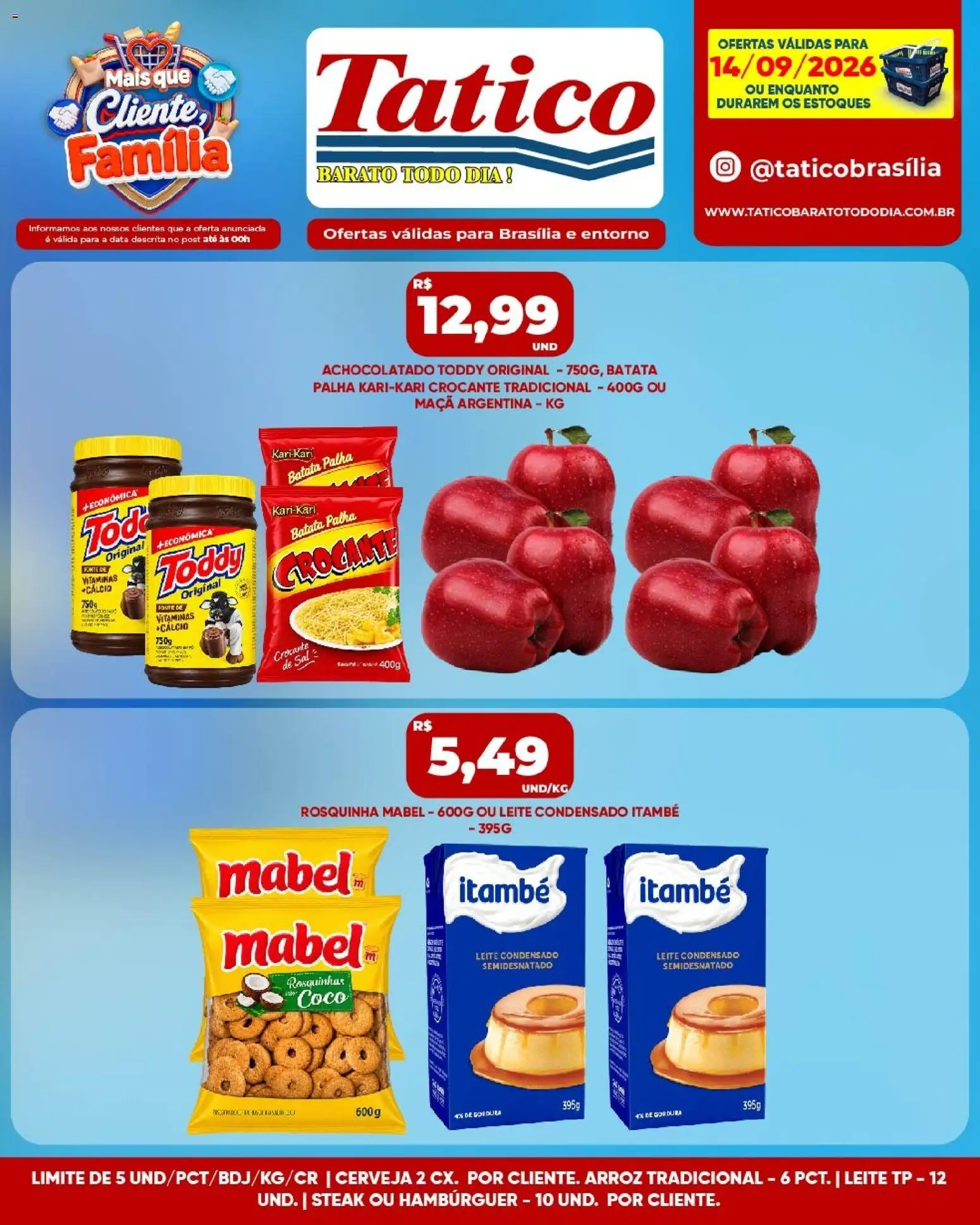 Tatico Folheto - válido de 14/09/2026 | Página: 6 | Produtos: Coco, Hambúrguer, Batata palha, Sal
