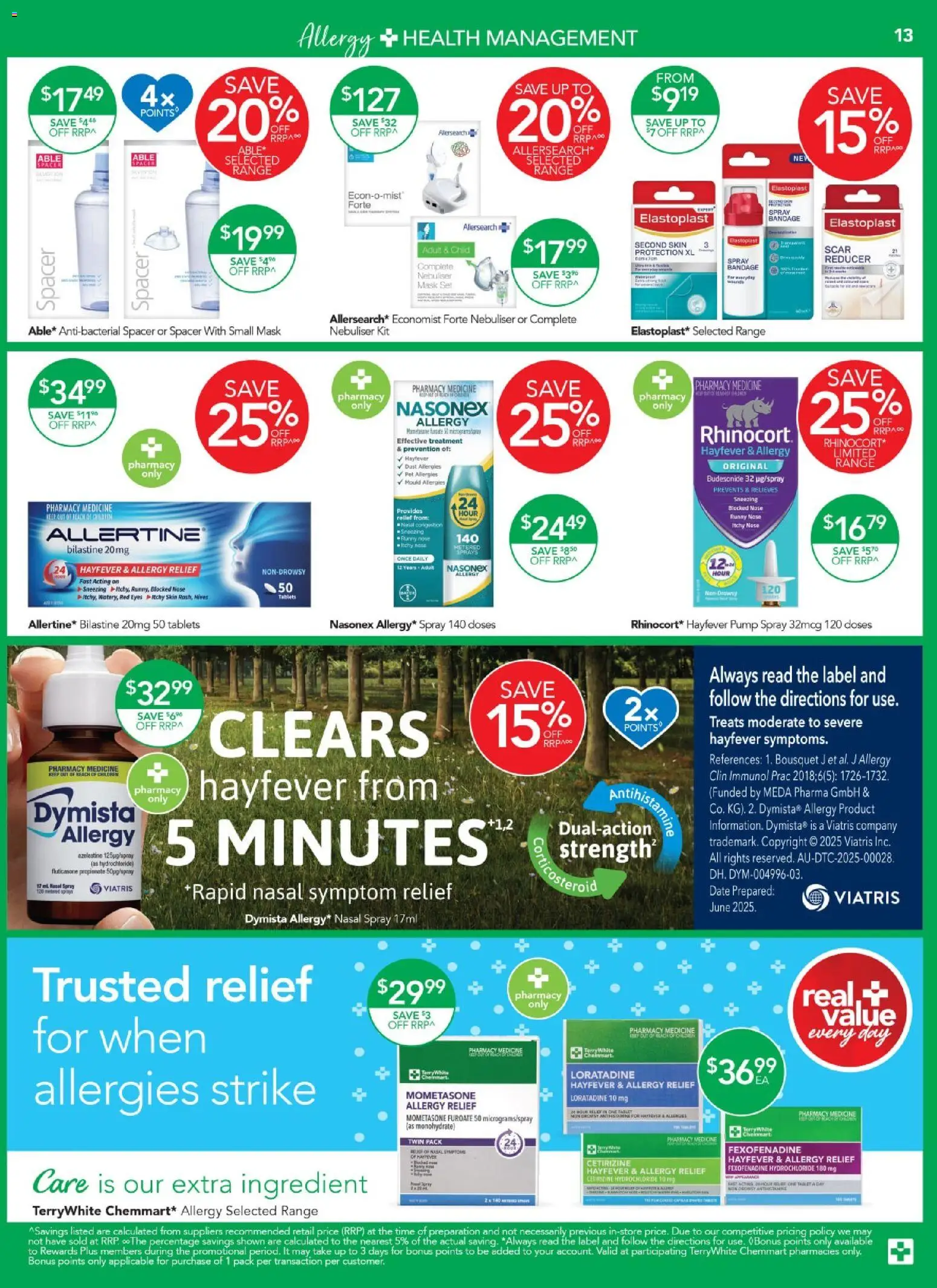 Terry White catalogue - valid from 20/08/2026 | Page: 13 | Products: Bandage, Nasal spray, Runny nose, Tablets