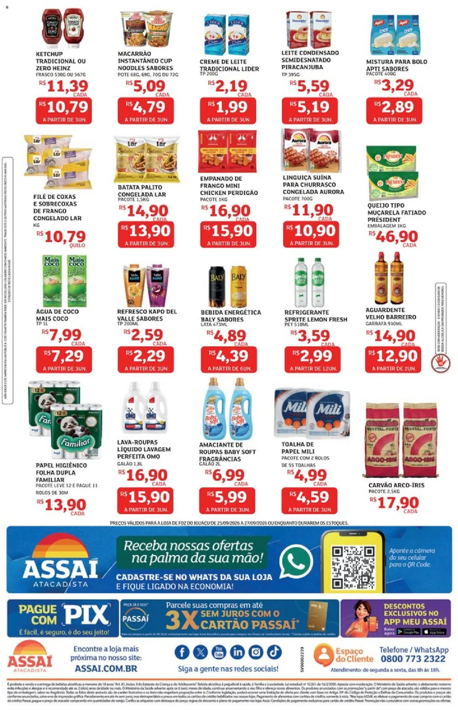 Assaí Atacadista Folheto - válido de 25/09/2026 | Página: 2 | Produtos: Roupas, Bolo, Frango, Câmera