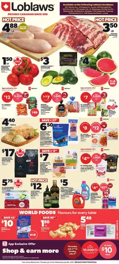 Preview of Loblaws weekly flyer / circulaire from shop Loblaws valid from Jul 2, 2026 | Page: 2 | Products: Strawberries, Cream, Coffee, Chicken