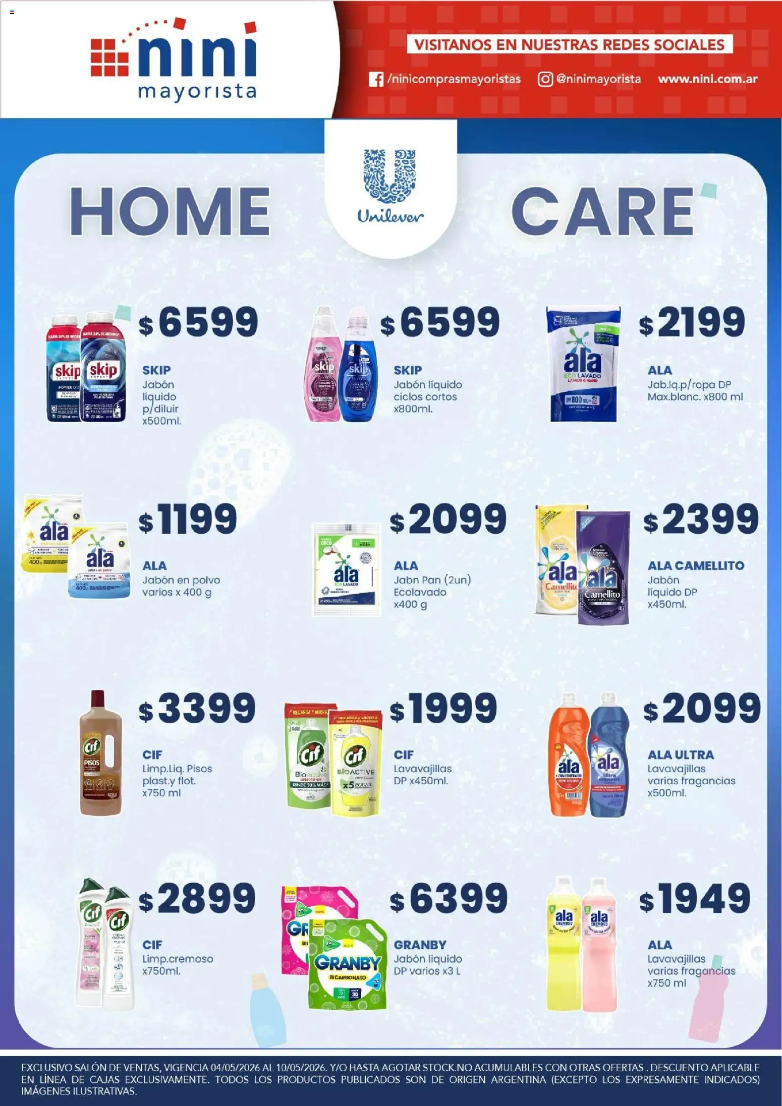 NINI Mayorista ofertas │ válido desde el 04.05.2026 | Página: 12 | Productos: Polvo, Jabón líquido, Jabón, Pan