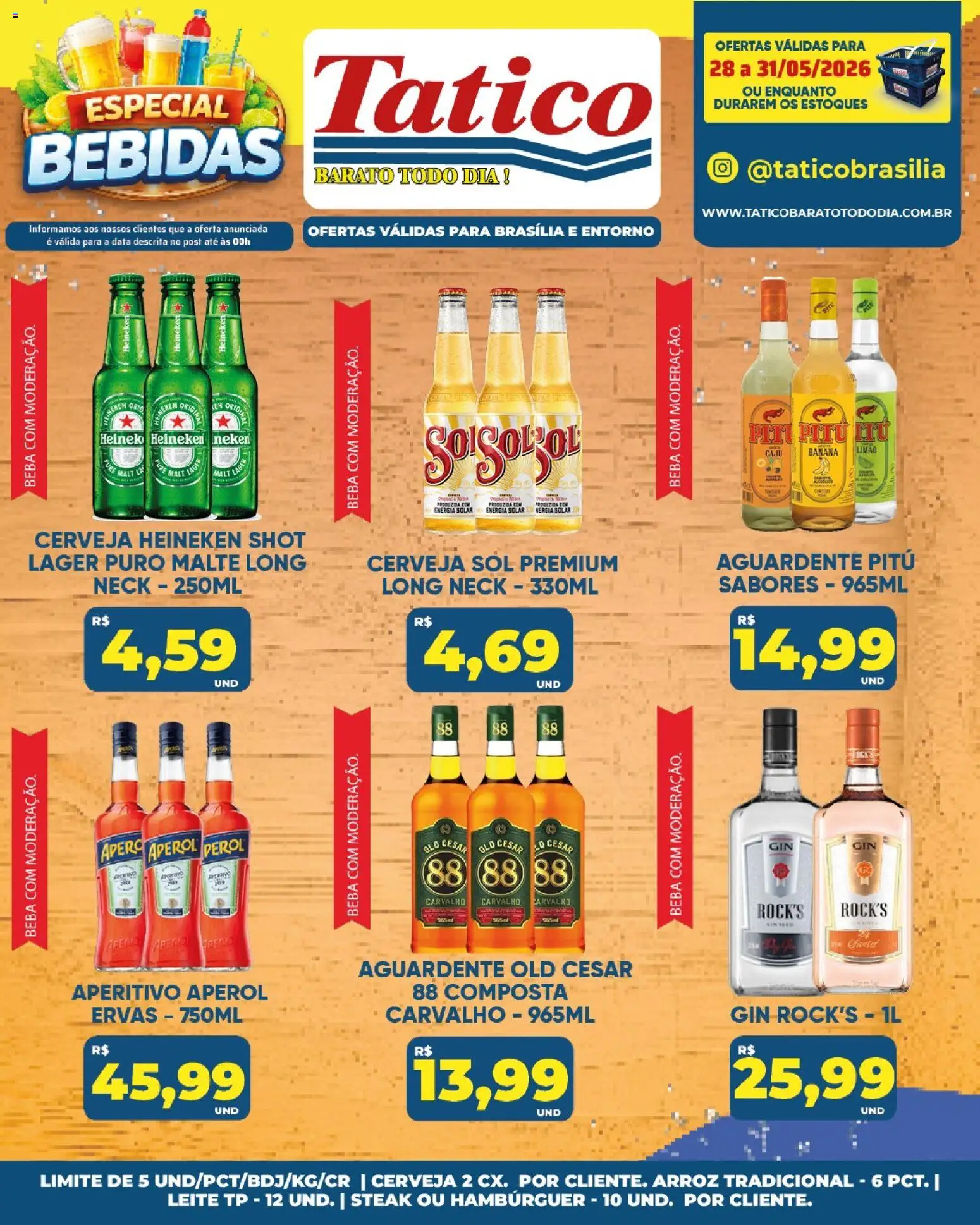 Tatico Folheto - válido de 29.05.2026 | Página: 52 | Produtos: Cerveja, Arroz, Cerveja Heineken, Hambúrguer