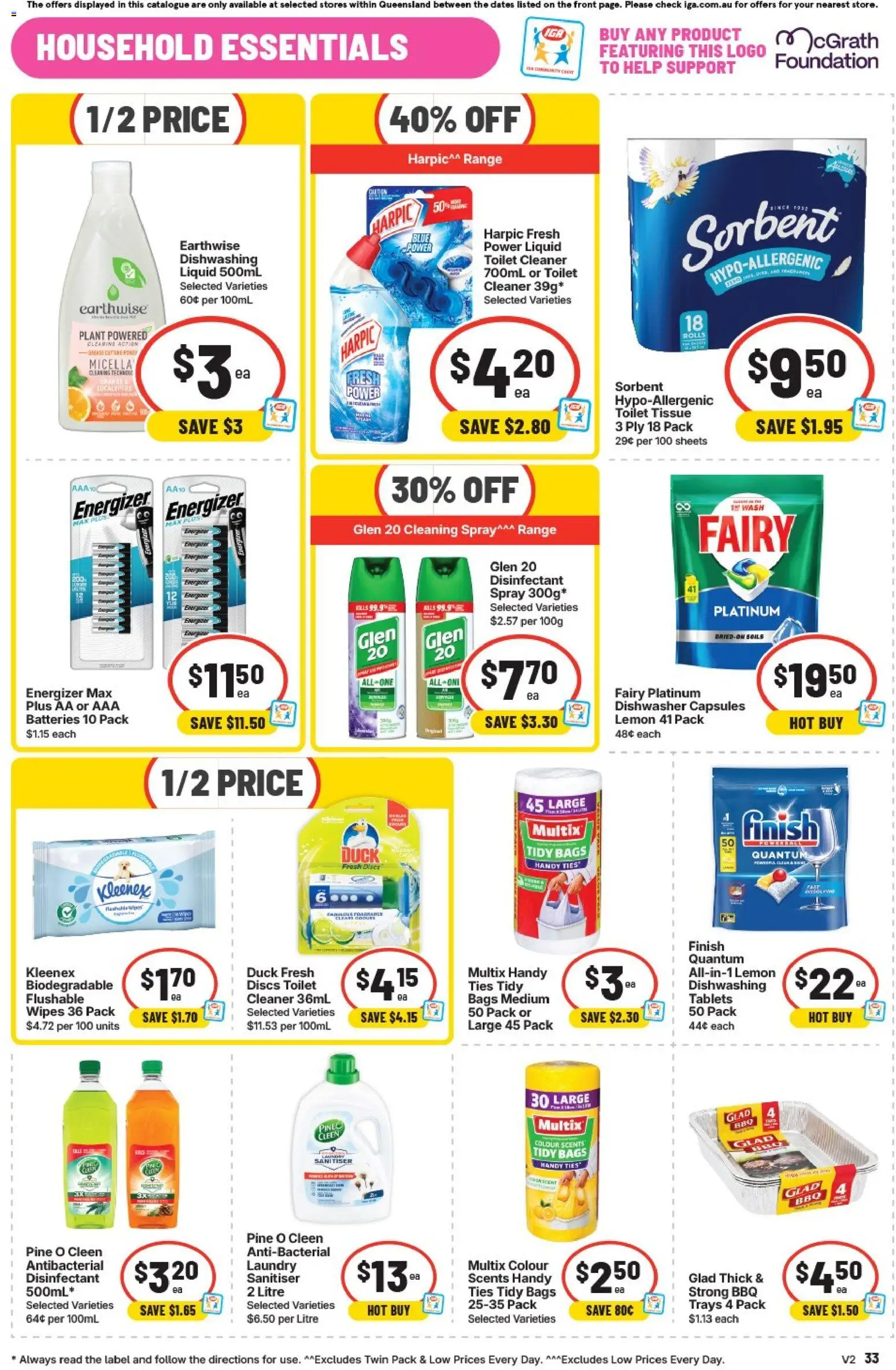IGA catalogue - valid from 16/09/2026 | Page: 30 | Products: Duck, Batteries, Foundation, Laundry