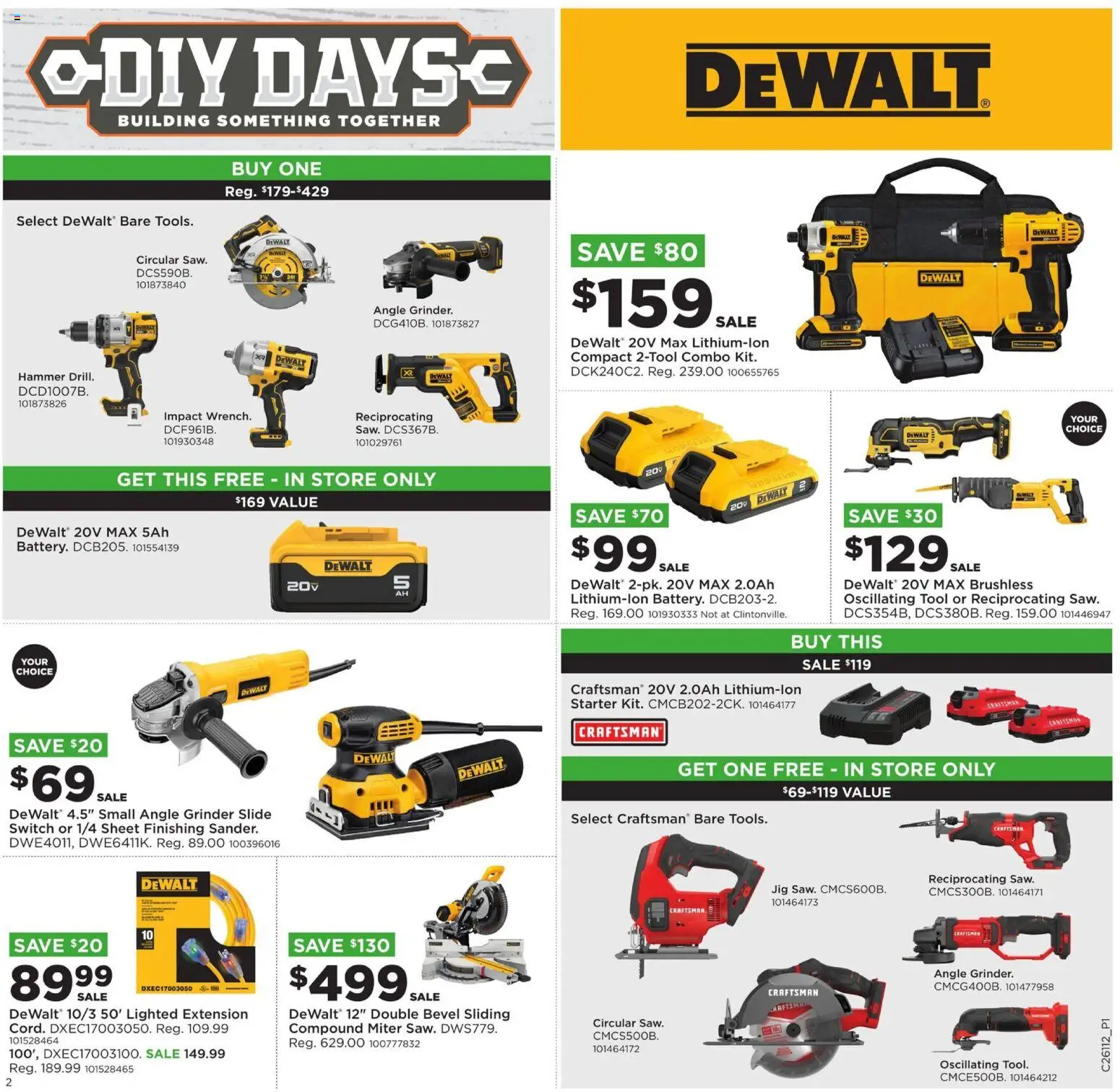 Mills Fleet Farm DIY Days - valid from 09.03.2026 | Page: 2 | Products: Hammer, Switch, Sheet, Grinder