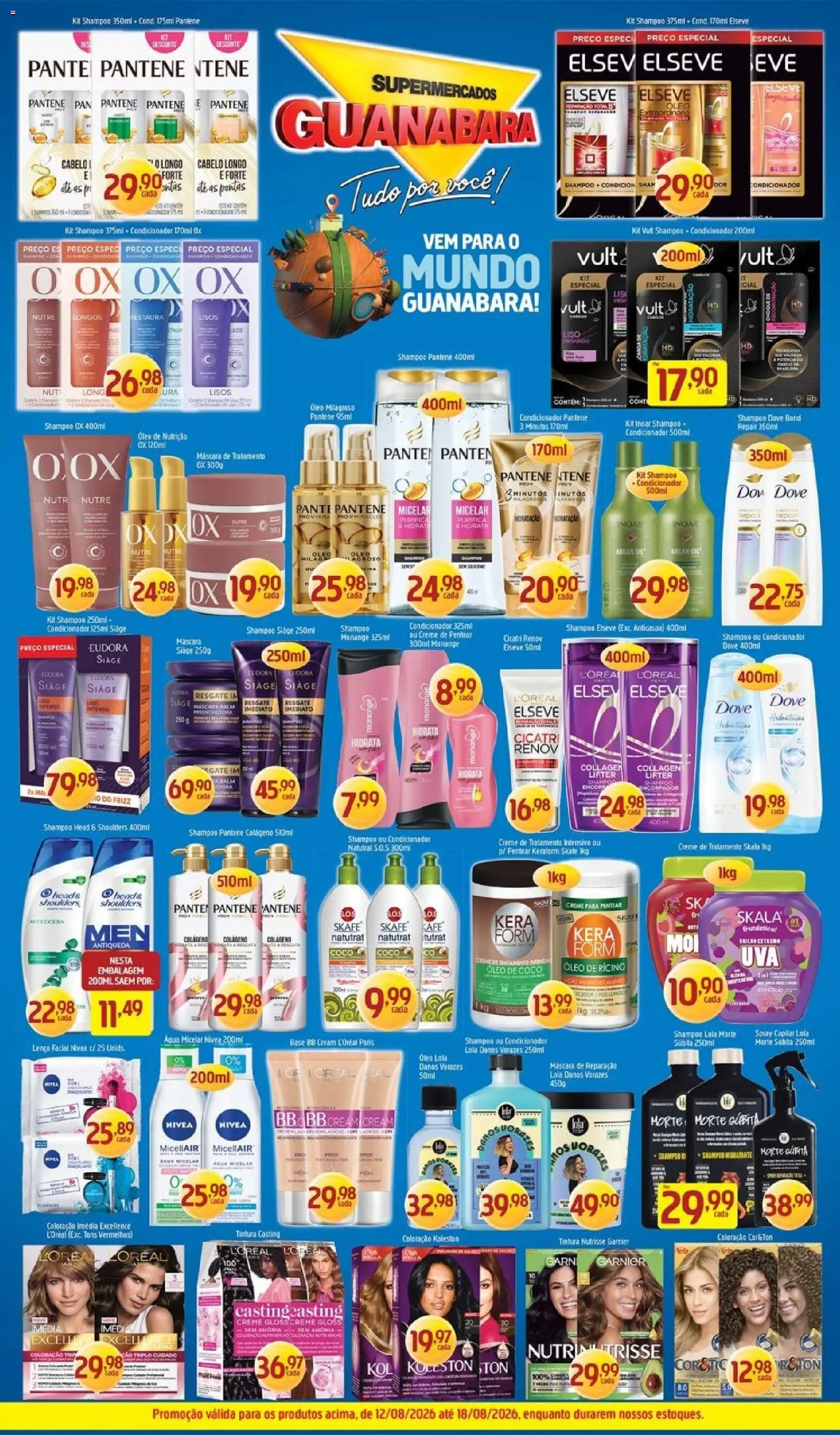 Supermercados Guanabara Folheto - válido de 12/08/2026 | Página: 5 | Produtos: Skate, Lenço, Base, Creme para pentear