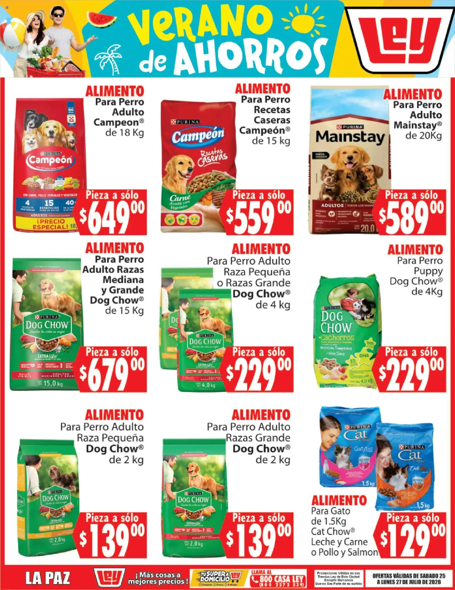 Nuevas ofertas de Casa Ley válidas en toda la República Mexicana desde el 25/07/2026. ¡Encuentra las mejores ofertas en Casa Ley folleto Verano de ahorros! | Página: 7 | Productos: Pollo, Leche