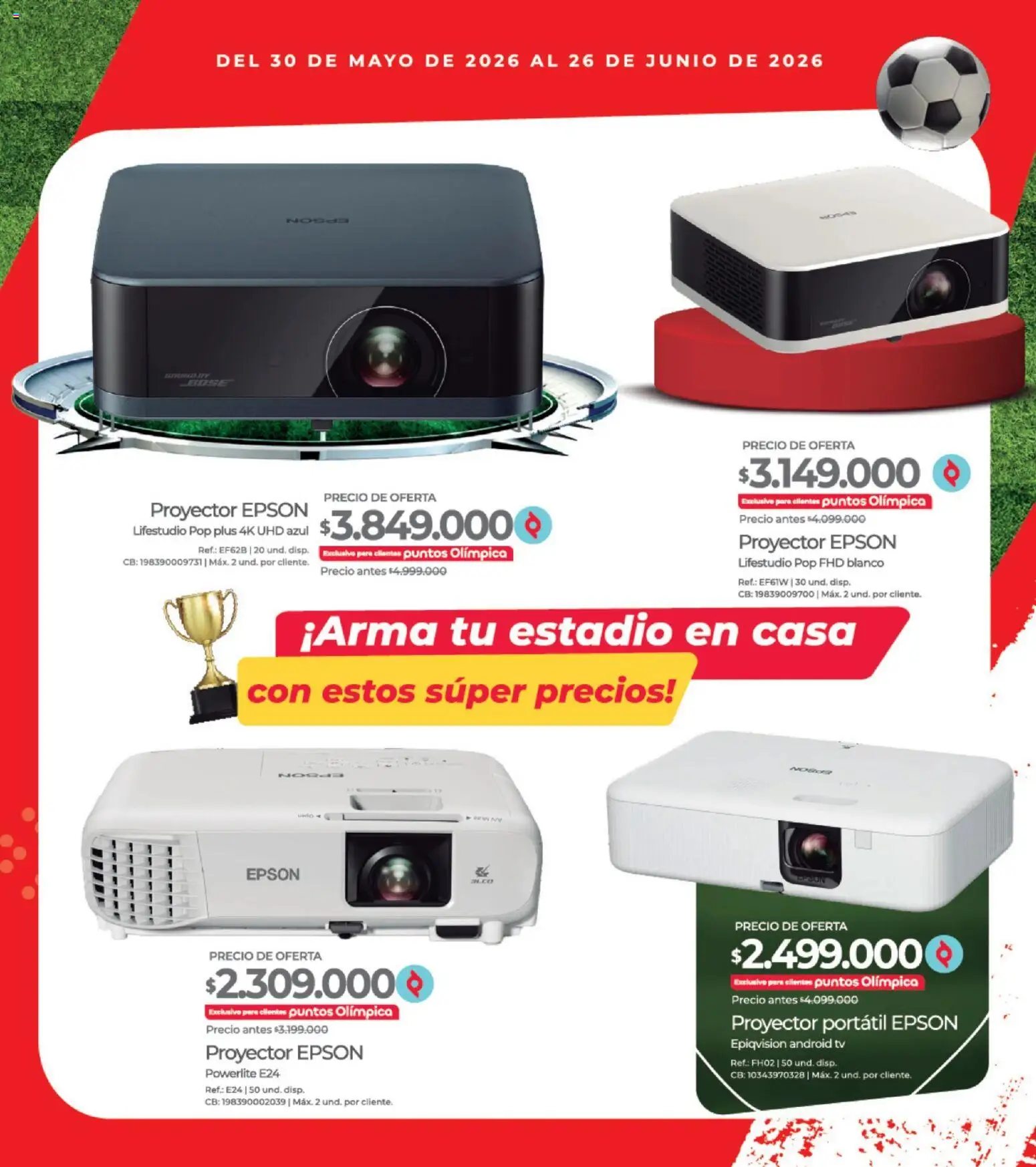 Olímpica revista - valida desde el 30.05.2026 | Página: 9 | Productos: Proyector