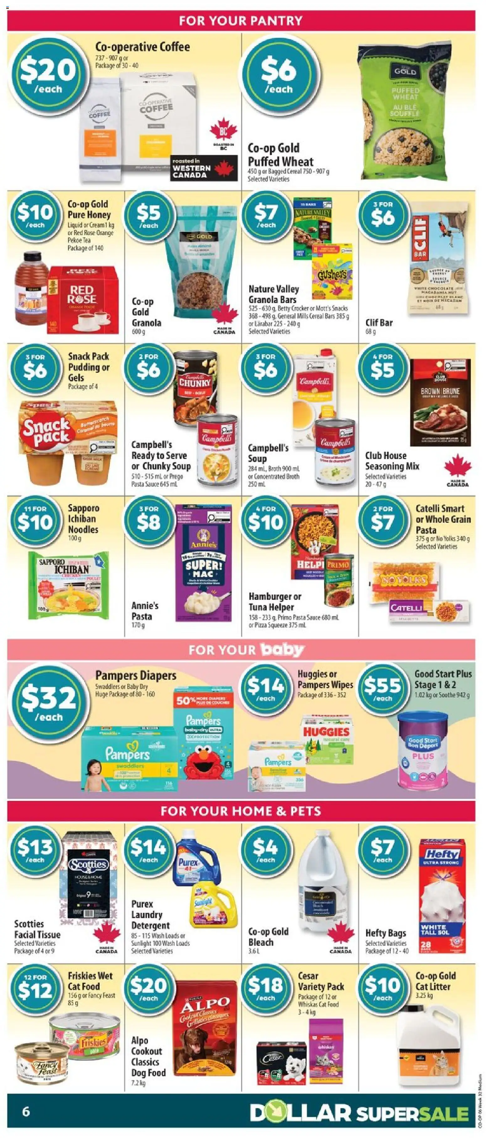 Co-op Food flyer valid from Aug 6, 2026 | Page: 11 | Products: Tea, Milk, Coffee, Chocolate