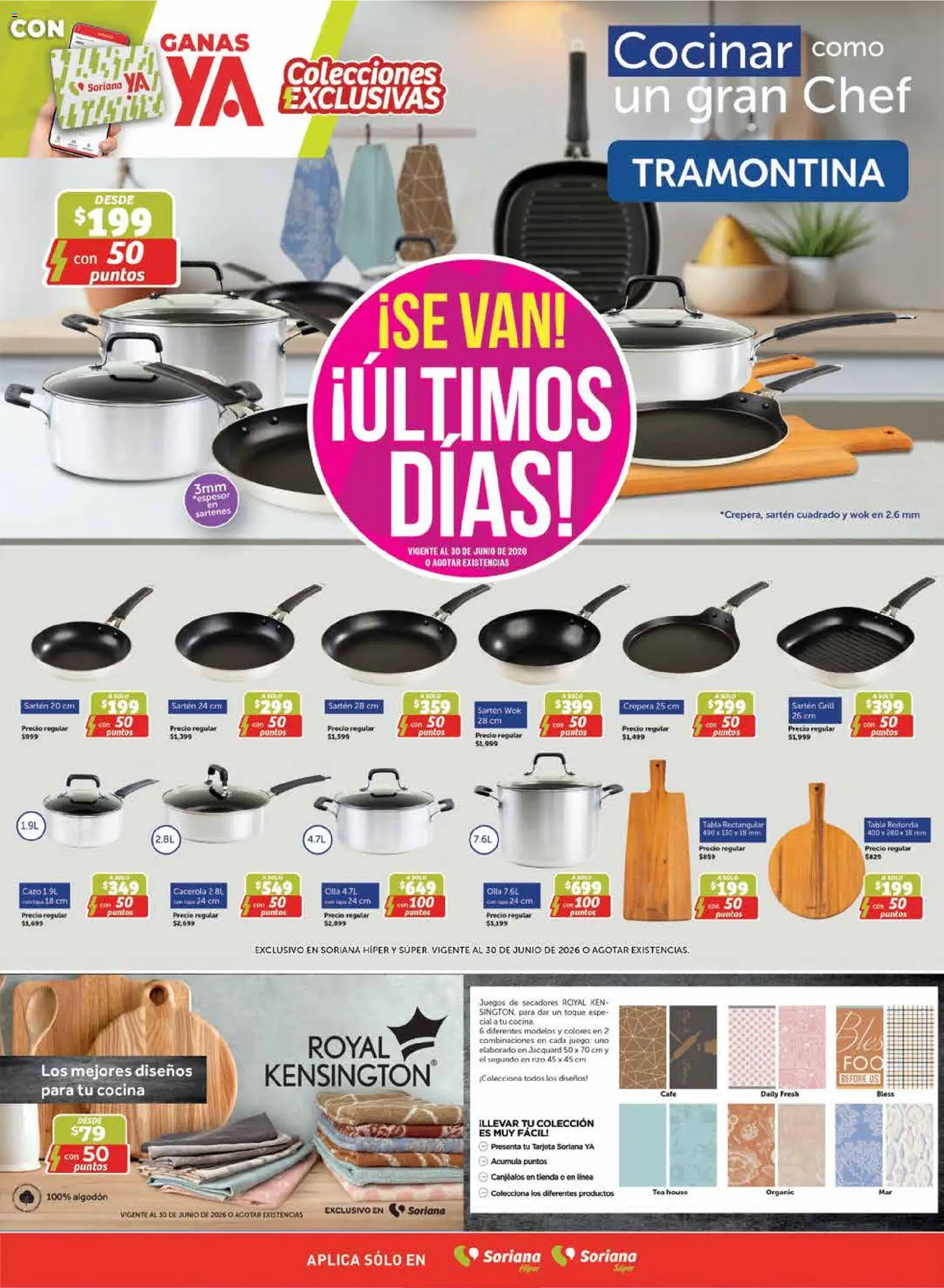 Nuevas ofertas de Soriana válidas en toda la República Mexicana desde el 26/06/2026. ¡Encuentra las mejores ofertas en Soriana Fin de Semana Híper: BCS, Son y Sin! | Página: 6 | Productos: Cacerola, Cocina, Algodón, Olla