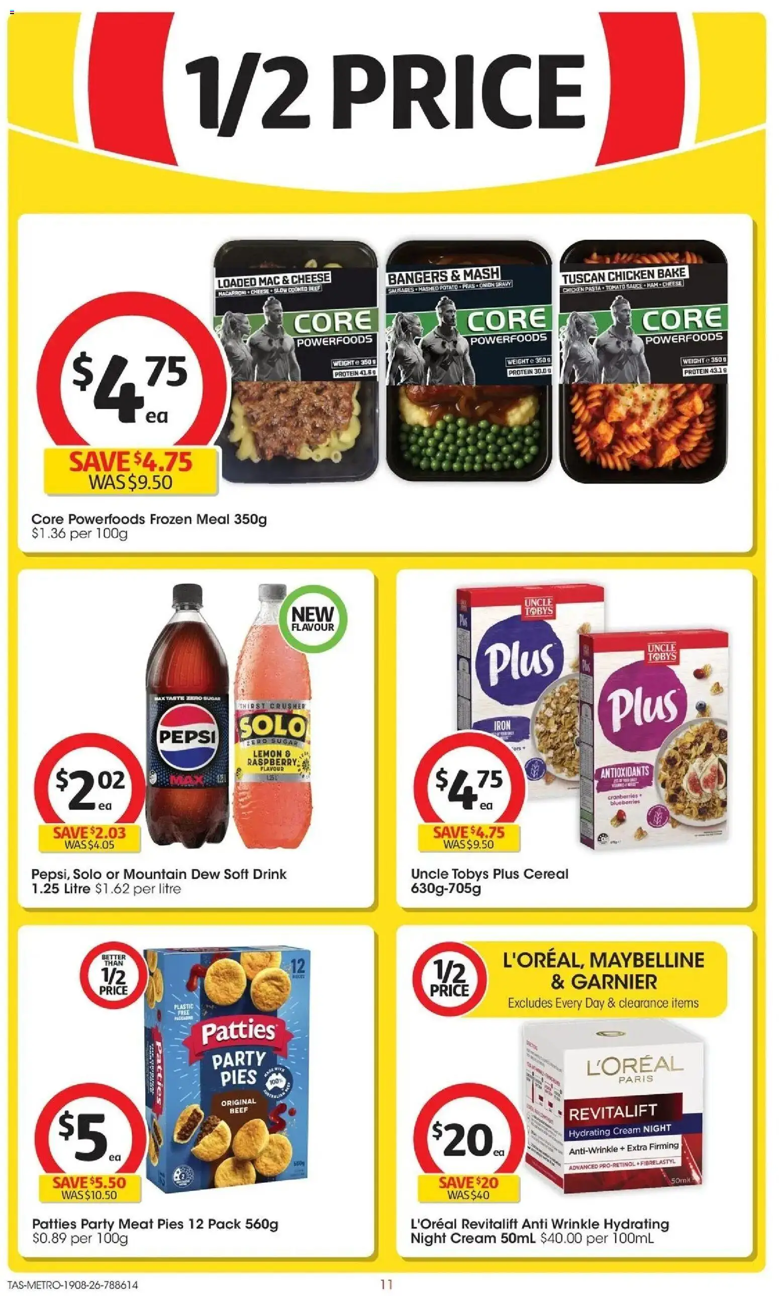 Coles catalogue - valid from 19/08/2026 | Page: 11 | Products: Lemon, Blueberries, Pies, Night cream