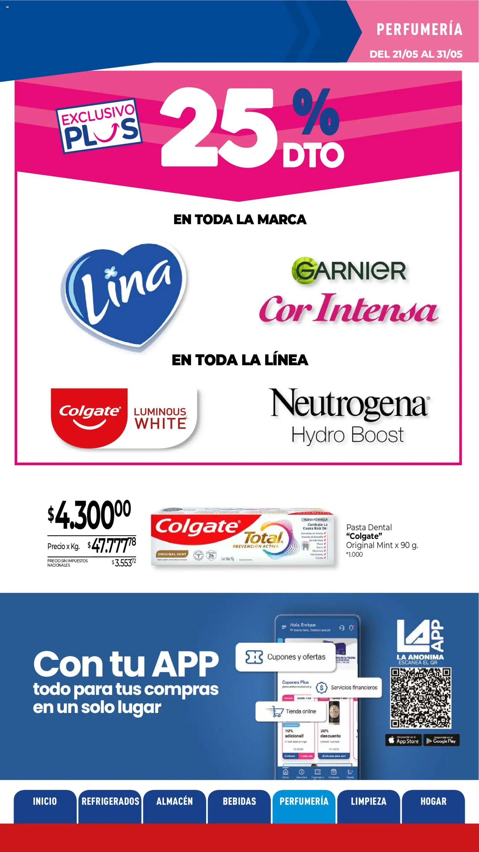 La Anonima catálogo │ válido desde el 21.05.2026 | Página: 27 | Productos: Pasta dental, Pasta