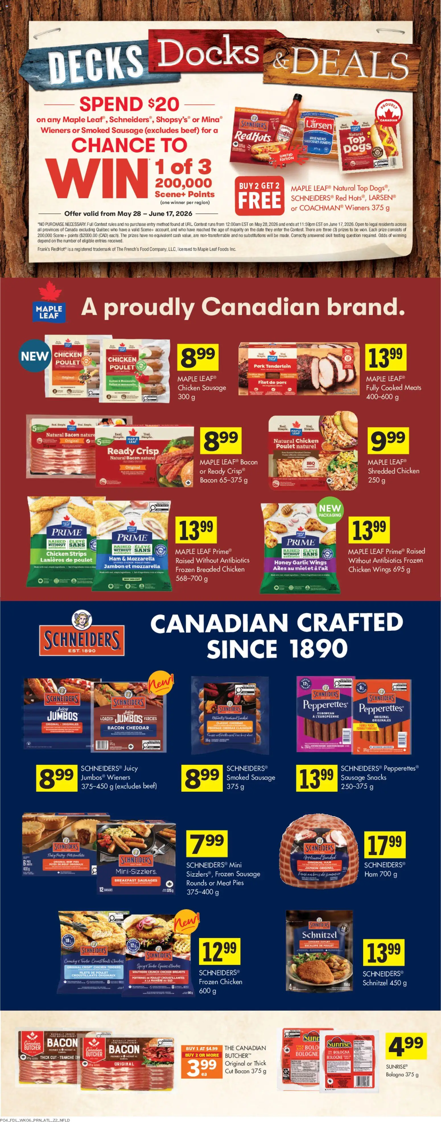 Foodland flyer valid from 04.06.2026 | Page: 5 | Products: Chicken wings, Bed, Ham, Chicken