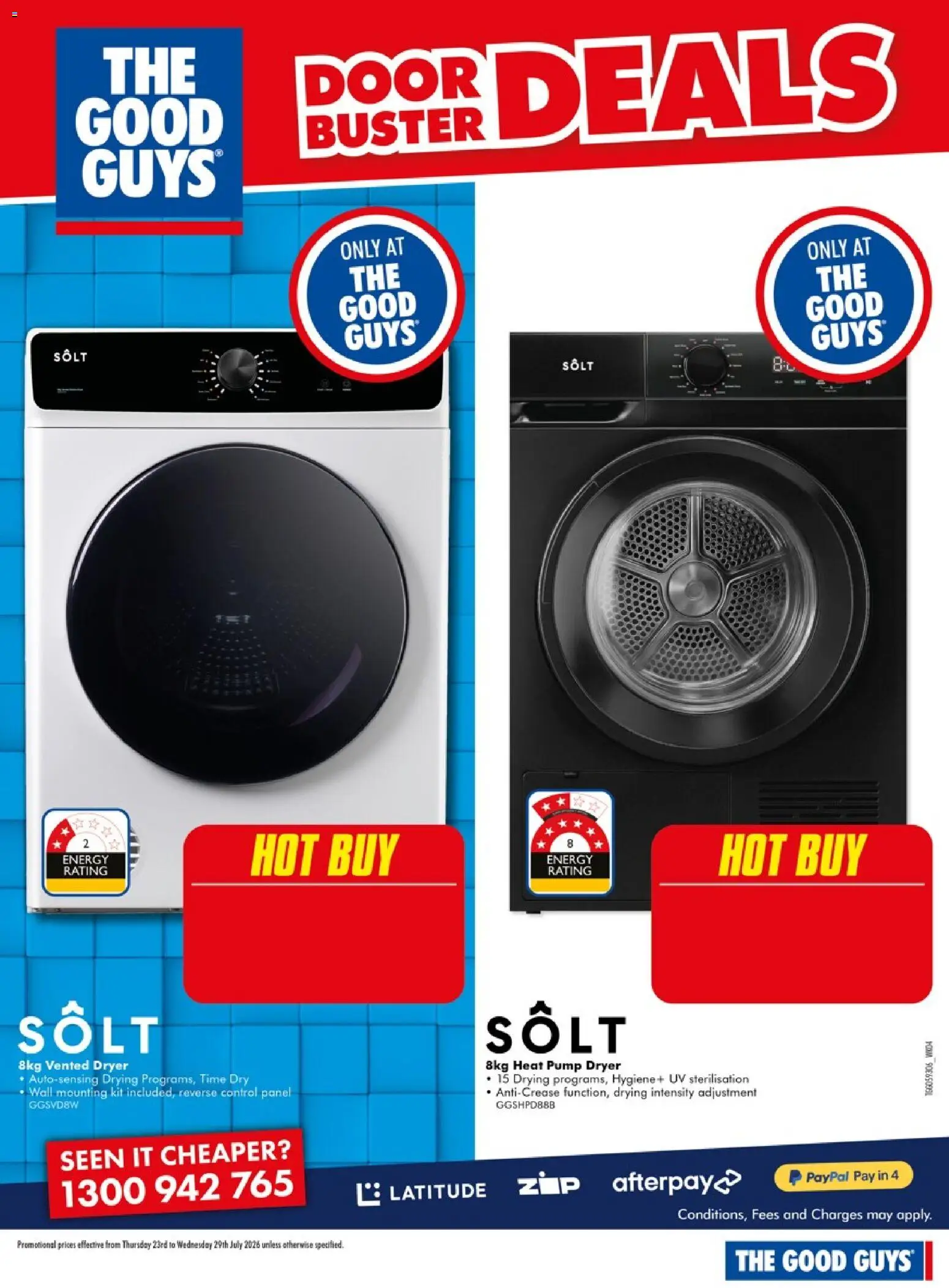 The Good Guys catalogue - valid from 23/07/2026 | Page: 15 | Products: Door, Dryer
