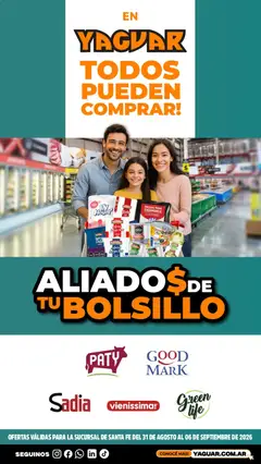 Vista previa Yaguar - Aliados De Tu Bolsillo Santa Fé válido desde el 31/08/2026