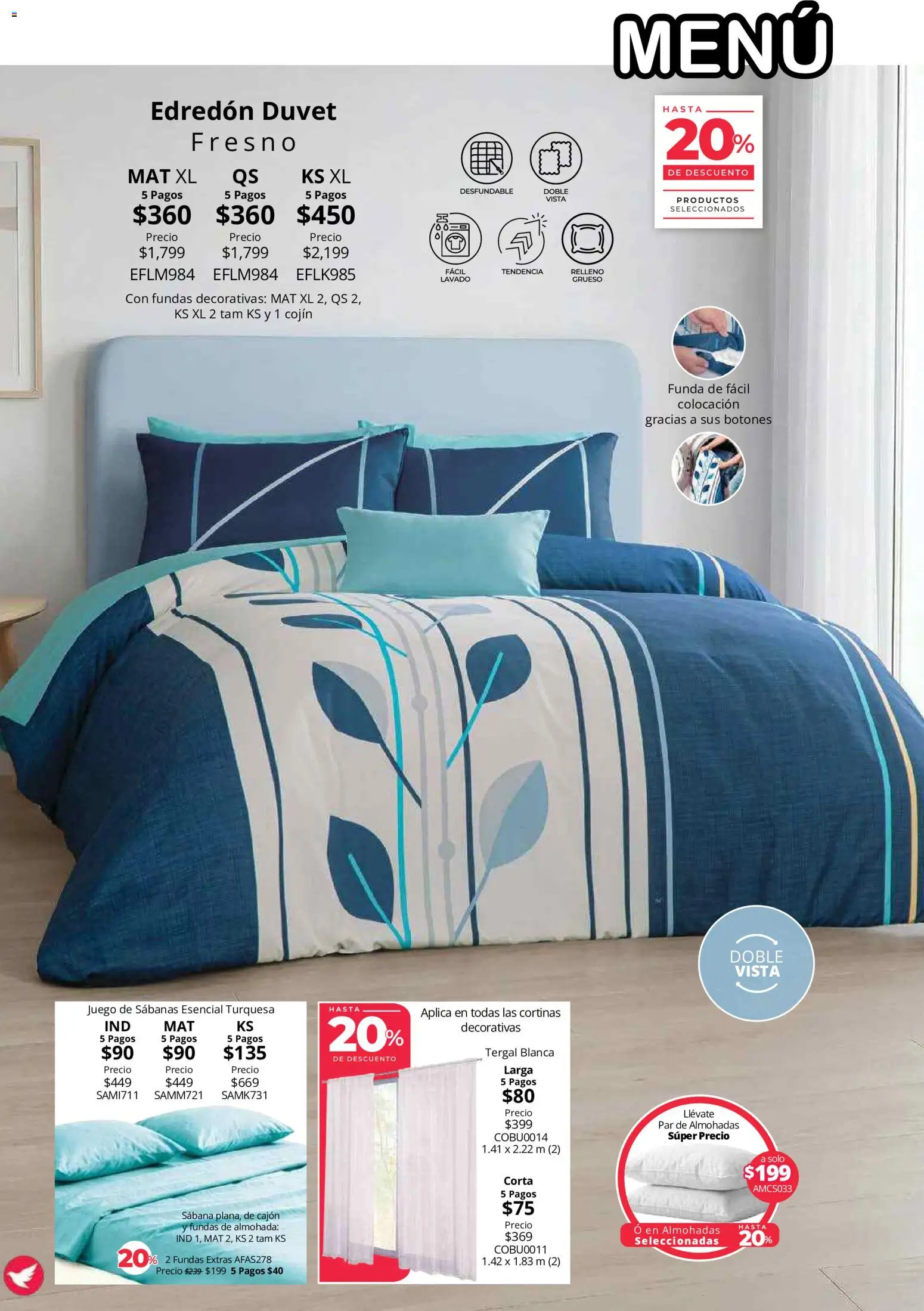 Nuevas ofertas de Colchas Concord válidas en toda la República Mexicana desde el 01/08/2026. ¡Encuentra las mejores ofertas en Colchas Concord catálogo! | Página: 7 | Productos: Juego, Funda, Almohada, Sabanas