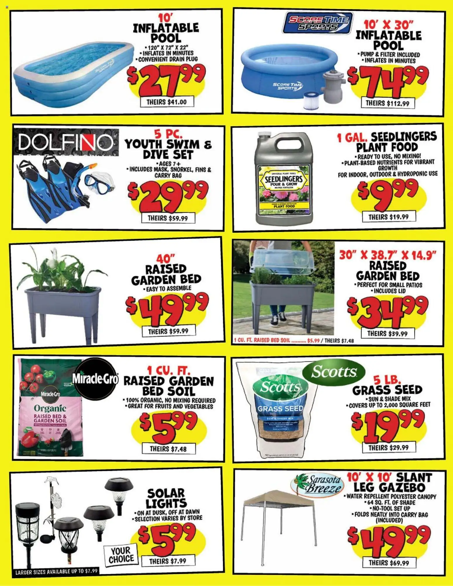 Ollie's Weekly Ad - valid from 06/23/2026 | Page: 5 | Products: Bed, Pump, Water, Fruits