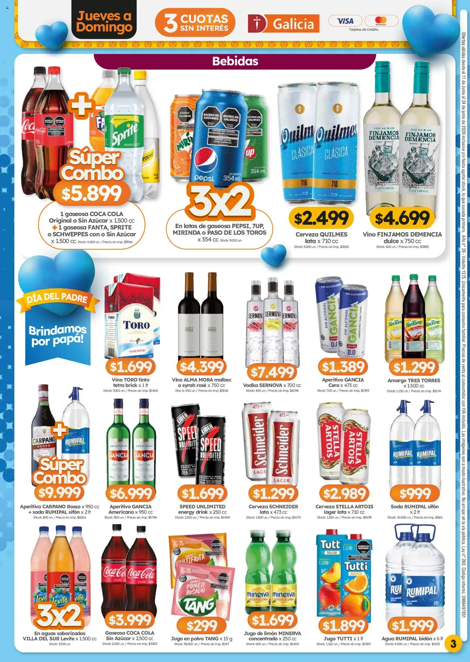 Cordiez ofertas │ válido desde el 11.06.2026 | Página: 3 | Productos: Vodka, Azucar, Limón, Vino