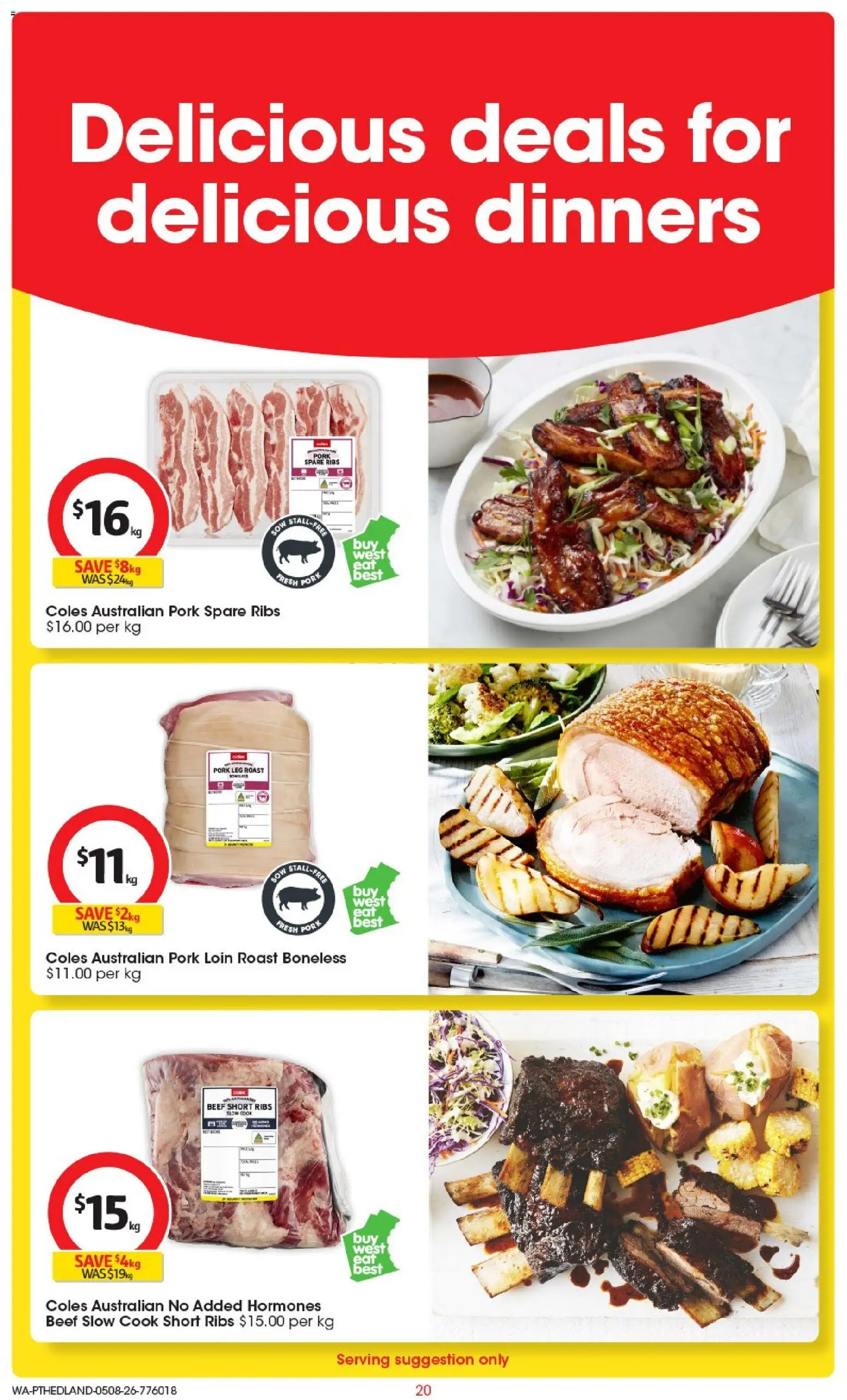Coles catalogue - valid from 05/08/2026 | Page: 20 | Products: Pork, Beef