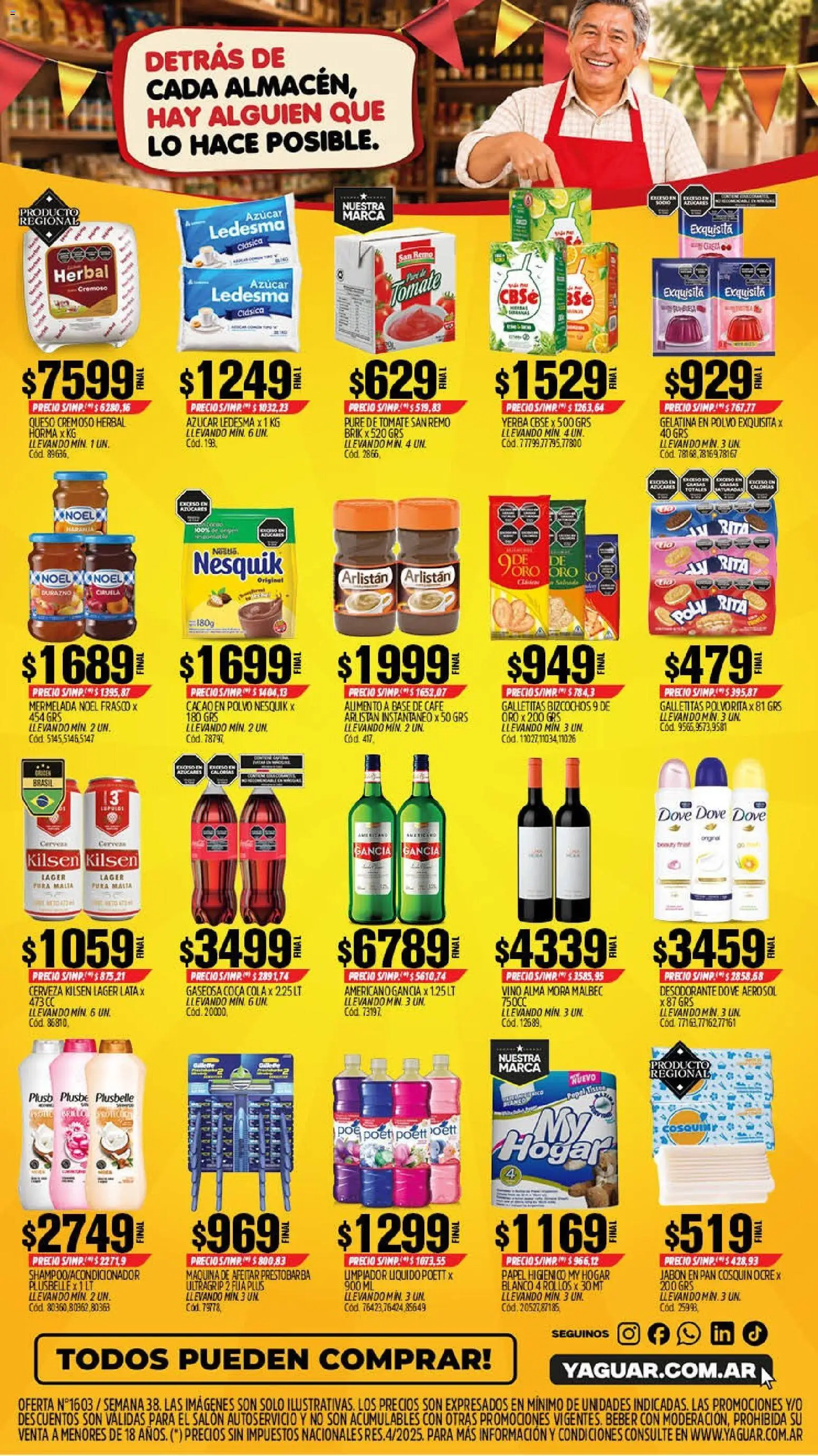Yaguar - Oferta Semanal Misiones │ válido desde el 14/09/2026 | Página: 2 | Productos: Queso, Café, Mermelada, Cacao