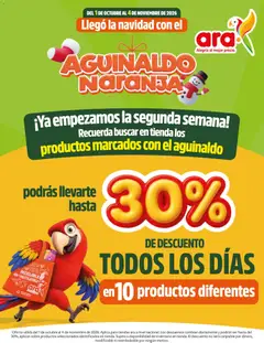 Ara catálogo Aguinaldo naranja -  Vista previa de la revista de la tienda Ara valido desde el 01/10/2026