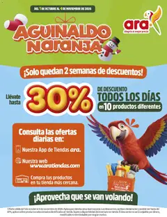 Ara catálogo Aguinaldo naranja -  Vista previa de la revista de la tienda Ara valido desde el 01/10/2026