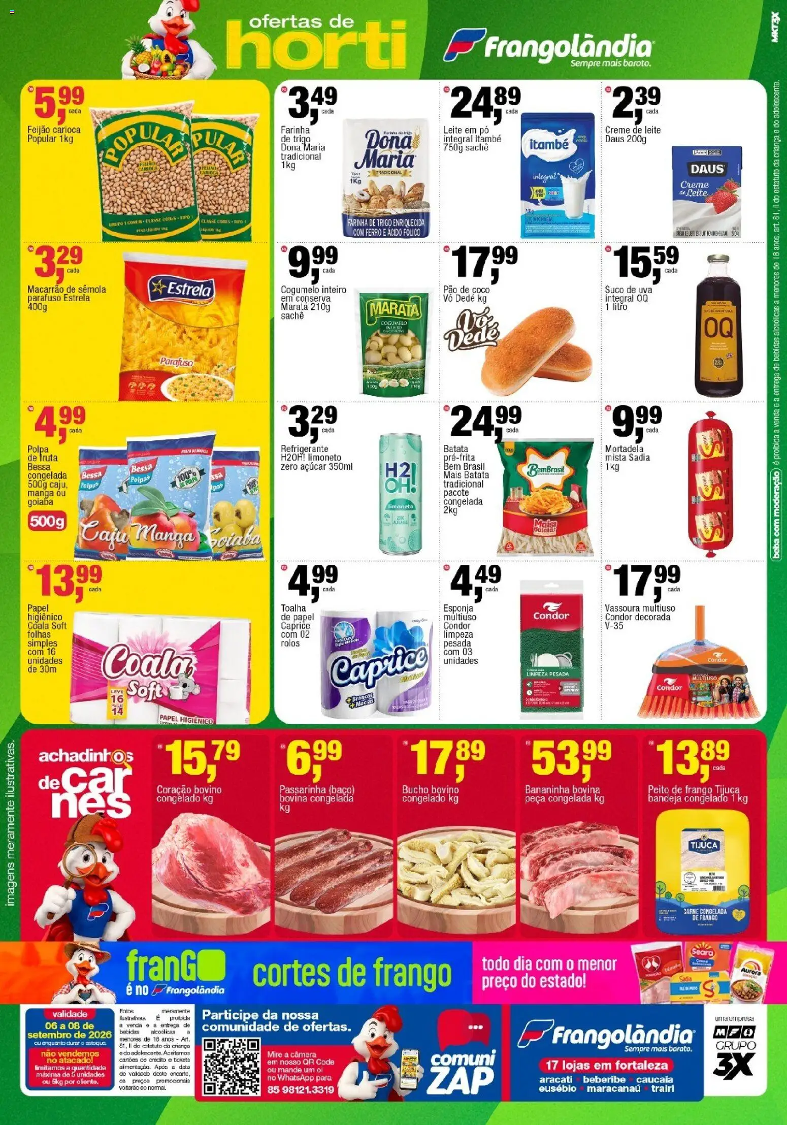 Frangolândia Folheto - válido de 06/09/2026 | Página: 2 | Produtos: Pó, Mortadela, Carne, Refrigerante