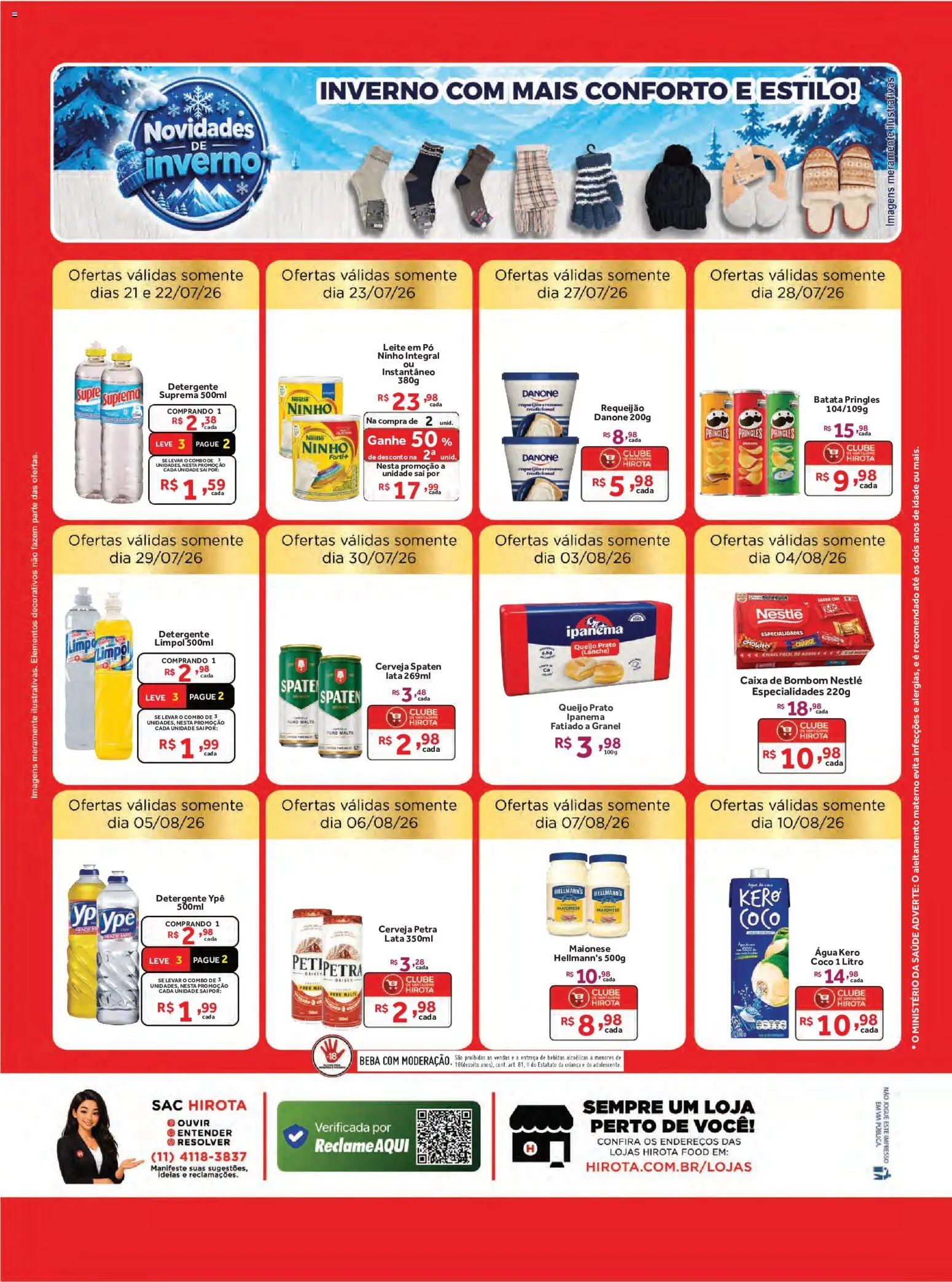 Hirota Food Folheto - válido de 22/07/2026 | Página: 16 | Produtos: Pó, Caixa, Maionese, Bombom