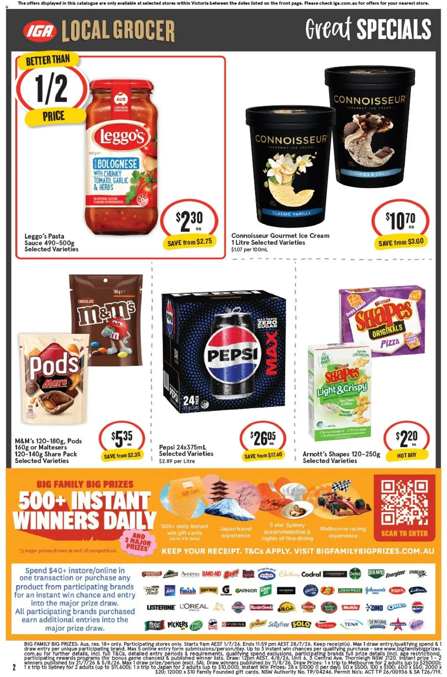 IGA catalogue - valid from 01/07/2026 | Page: 3 | Products: Light, Chocolate, Game, Oven