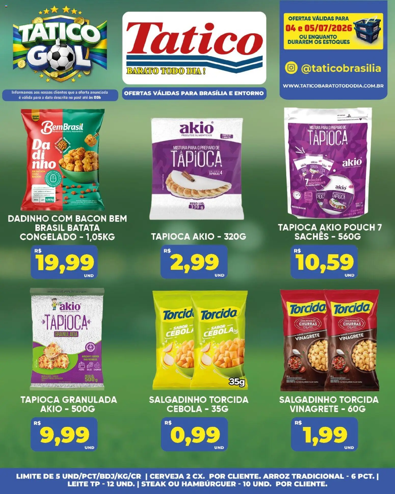 Tatico Folheto - válido de 06/07/2026 | Página: 36 | Produtos: Cebola, Leite, Cerveja, Arroz