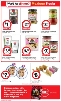 Preview of Coles catalogue - valid from 08/07/2026 | Page: 12 | Products: Pineapple, Cream, Sauce, Salsa
