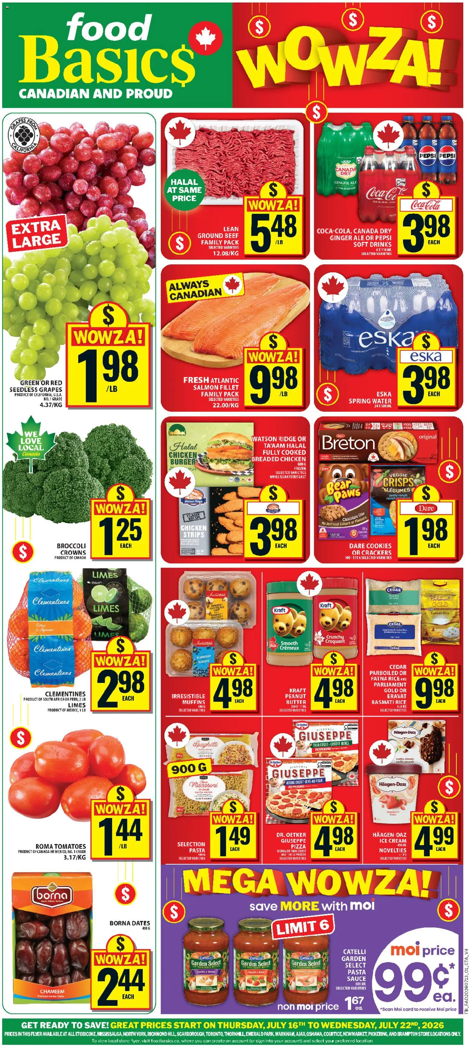 Food Basics flyer valid from Jul 16, 2026 | Page: 1