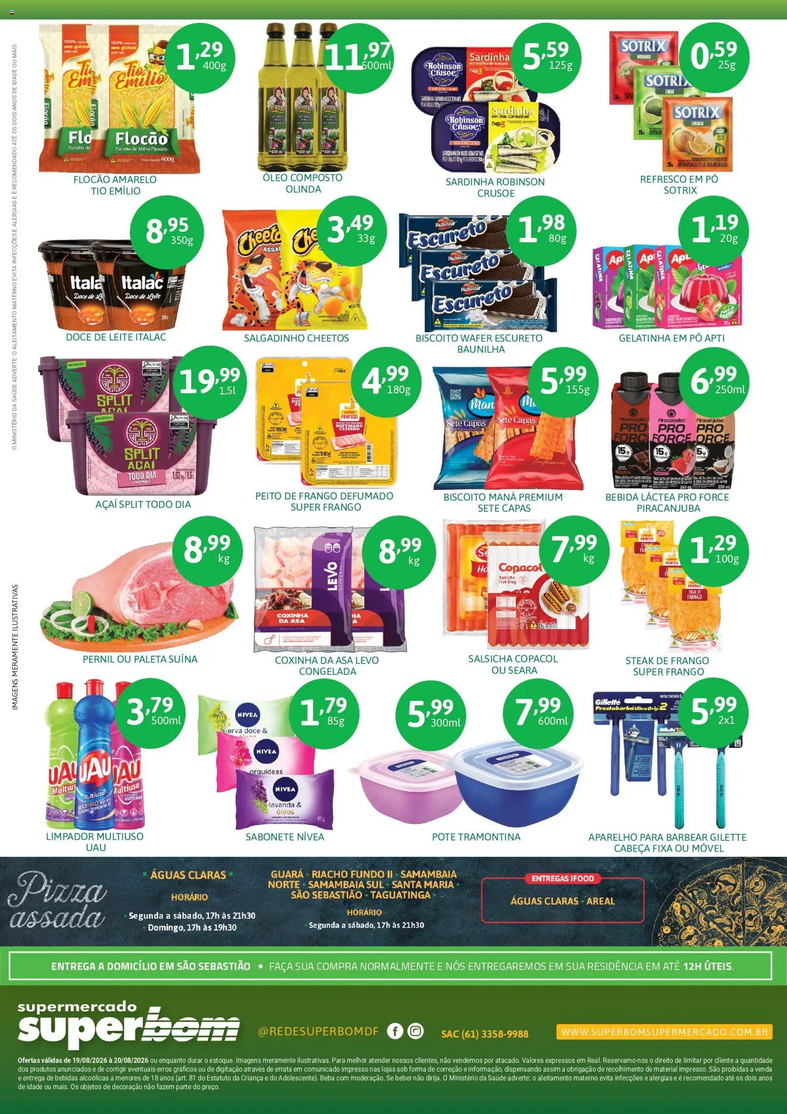 Superbom Folheto - válido de 19/08/2026 | Página: 2 | Produtos: Desengordurante, Salsicha, Óleo, Cheetos