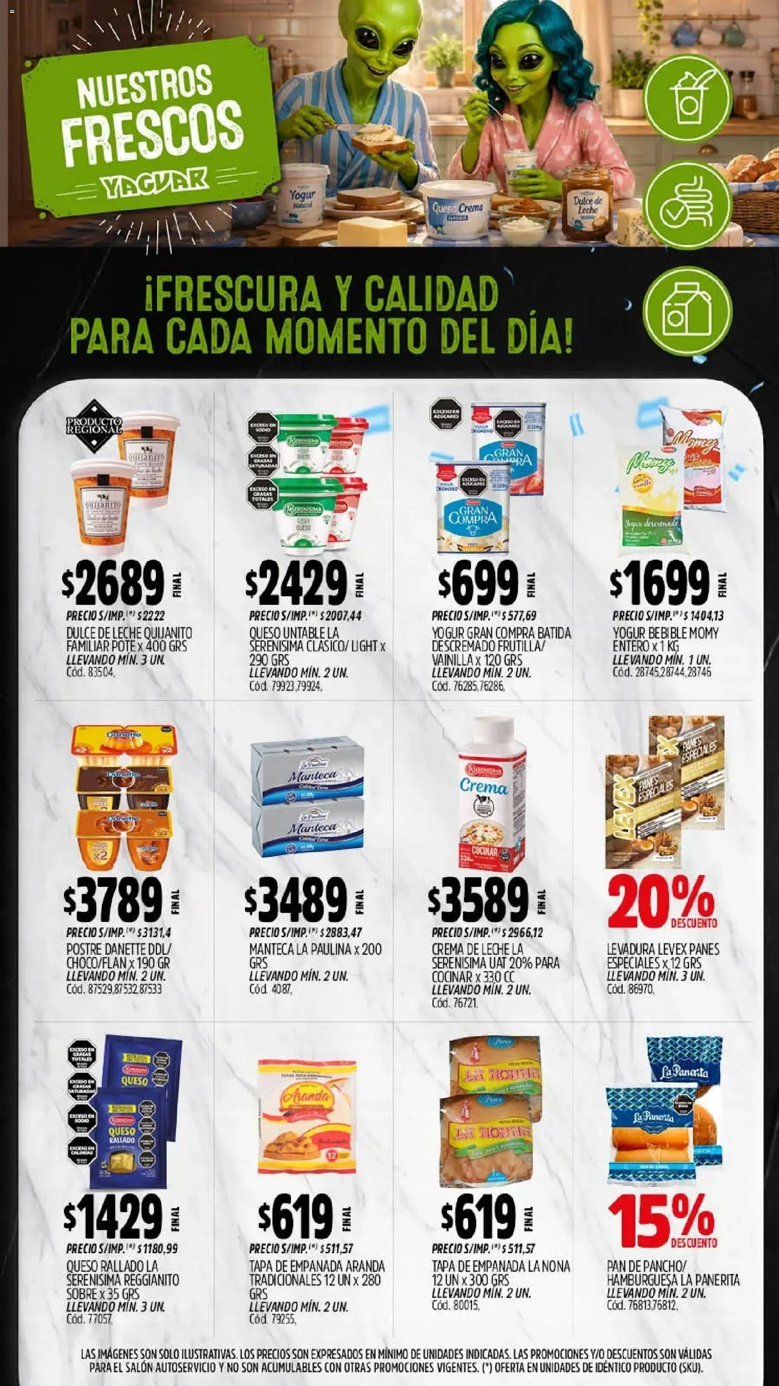 Yaguar - Oferta Semanal Salta │ válido desde el 06/07/2026 | Página: 8 | Productos: Crema de leche, Manteca, Pan, Crema
