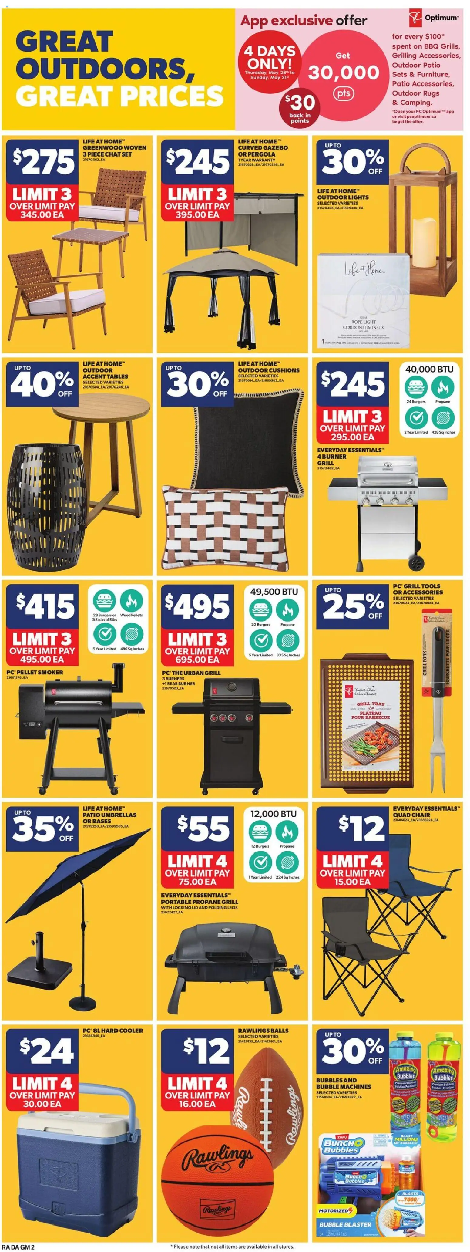 Atlantic Superstore flyer valid from 28.05.2026 | Page: 30 | Products: PC, Grill, Chair