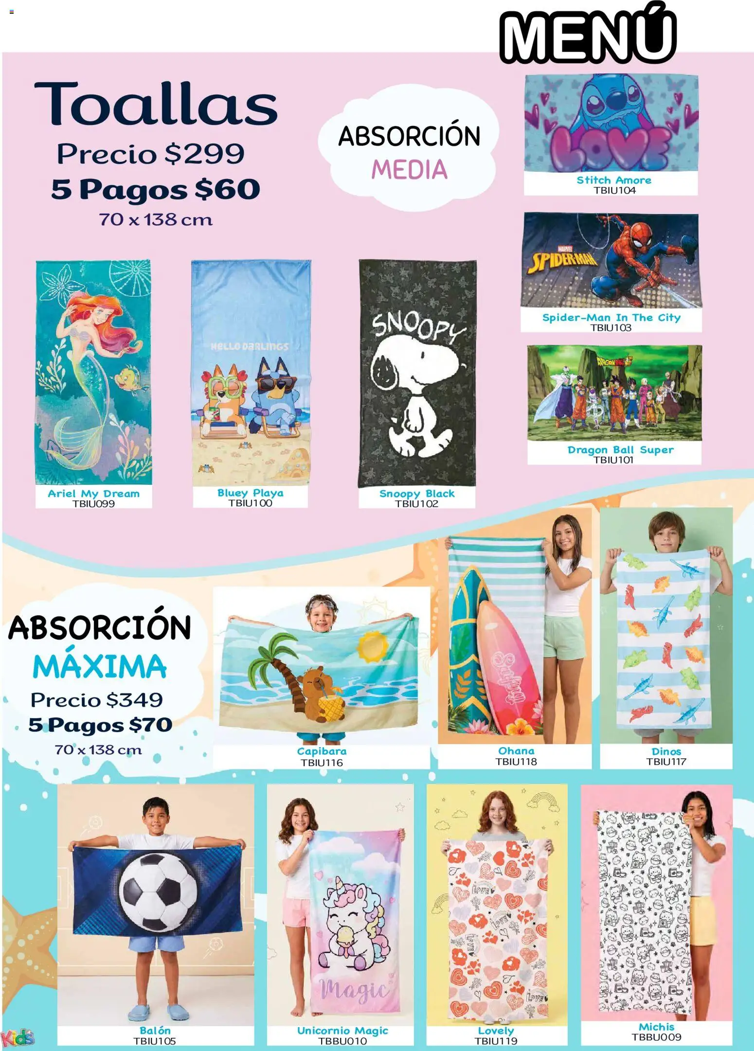 Nuevas ofertas de Colchas Concord válidas en toda la República Mexicana desde el 01/08/2026. ¡Encuentra las mejores ofertas en Colchas Concord catálogo Colección Infantil! | Página: 28 | Productos: Toallas