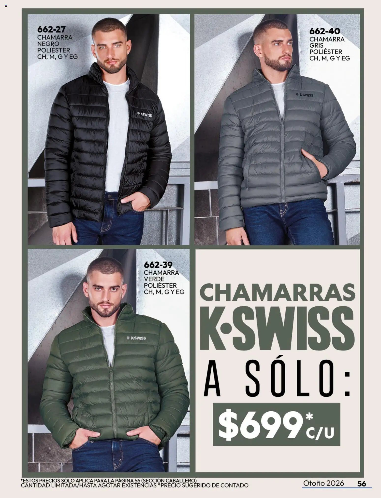 Nuevas ofertas de Cklass válidas en toda la República Mexicana desde el 08/07/2026. ¡Encuentra las mejores ofertas en Cklass catálogo Sportbrands dama! | Página: 204 | Productos: Chamarra