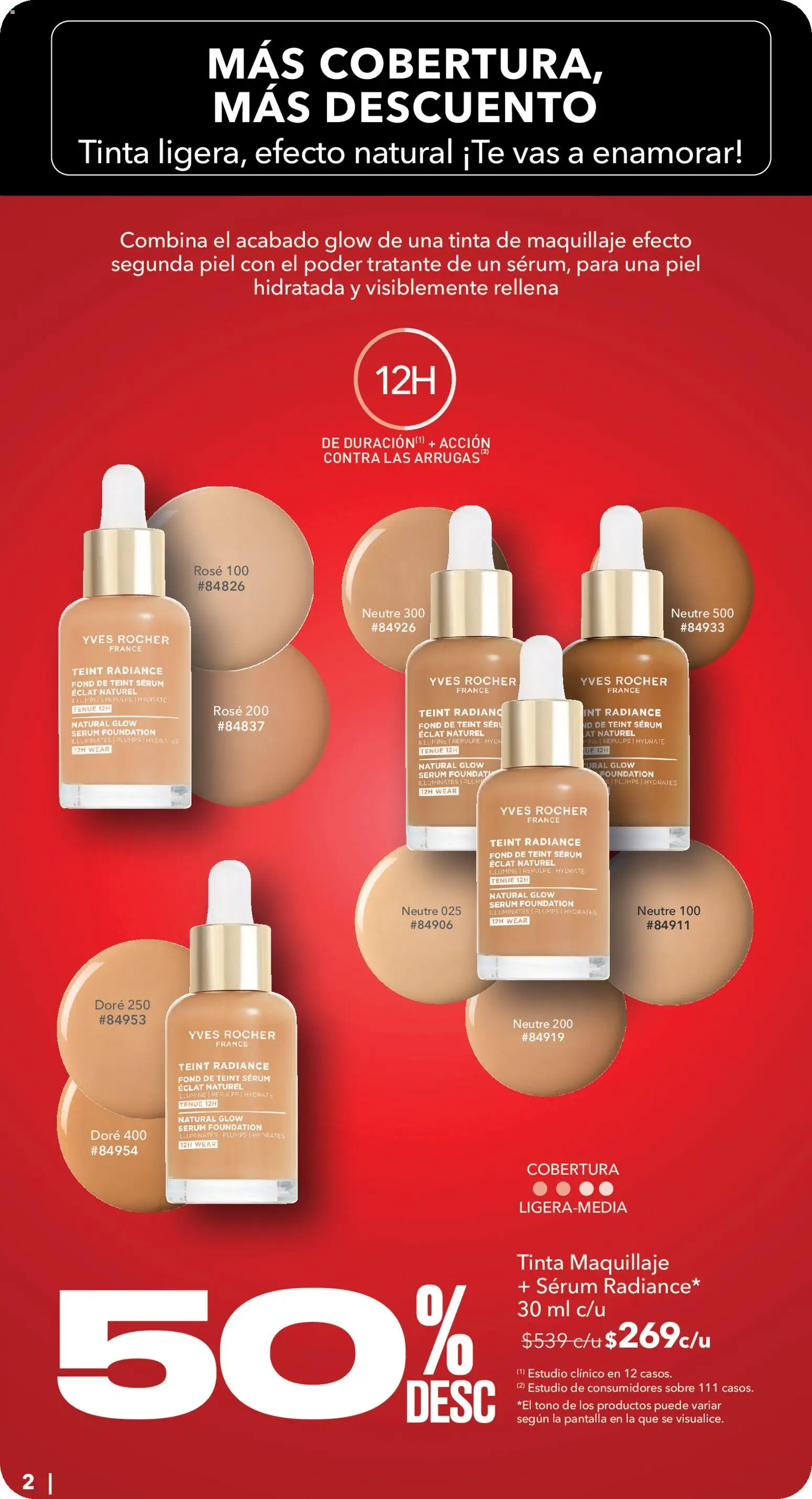 Nuevas ofertas de Yves Rocher válidas en toda la República Mexicana desde el 25.05.2026. ¡Encuentra las mejores ofertas en Yves Rocher Hot Sale! | Página: 2 | Productos: Serum, Maquillaje, Sobre