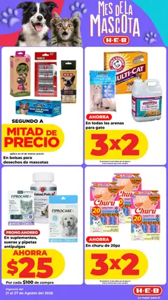 Vista previa de H-E-B folleto, nuevo folleto de la tienda, válido en México a partir del 21/08/2026 | Página: 16 | Productos: Arena para gatos, Salmón, Limón