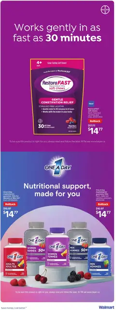 Preview of Walmart weekly flyer from shop Walmart valid from Oct 1, 2026 | Page: 26 | Products: Water, Multivitamin